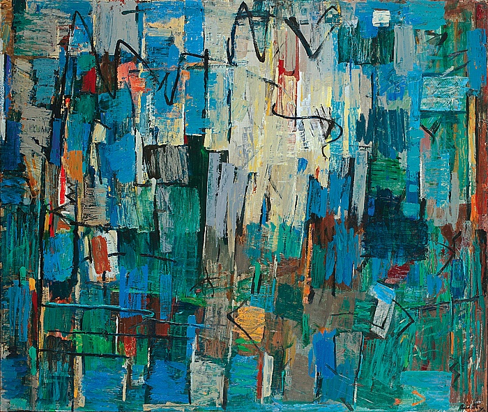 Yvonne Audette Stormy Waters 1971-72 oil on composition board 86 x 101.5 cm