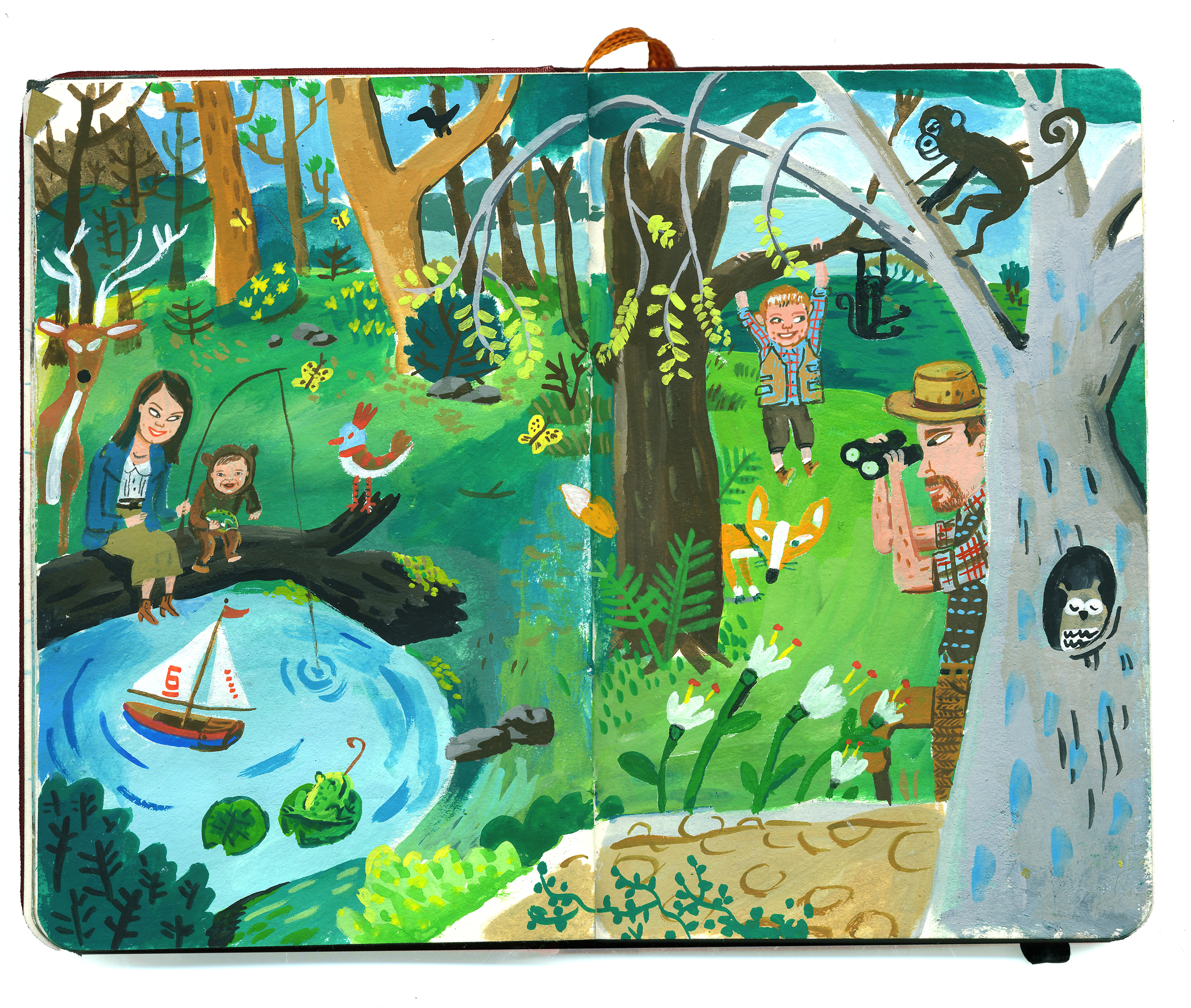 This week I'm also working on a commissioned painting for an Etsy client. Here's the sketch.