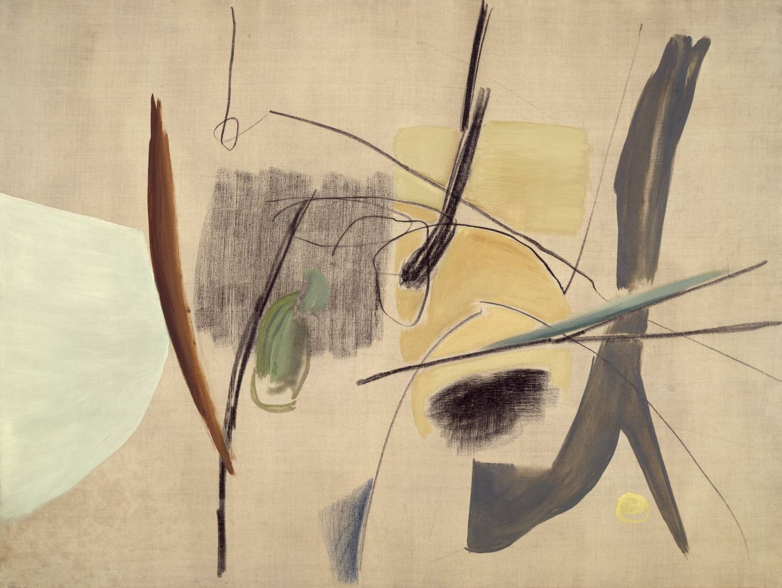 "T1937-33" Oil, charcoal and pastel on canvas 1937