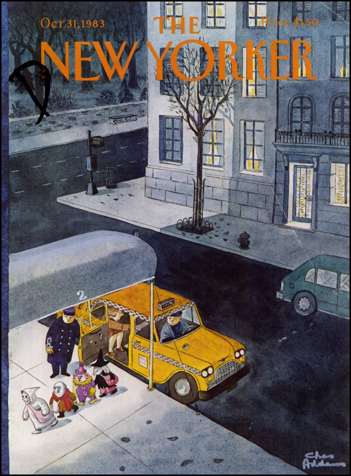 Charles Addams New Yorker, Oct. 31, 1983