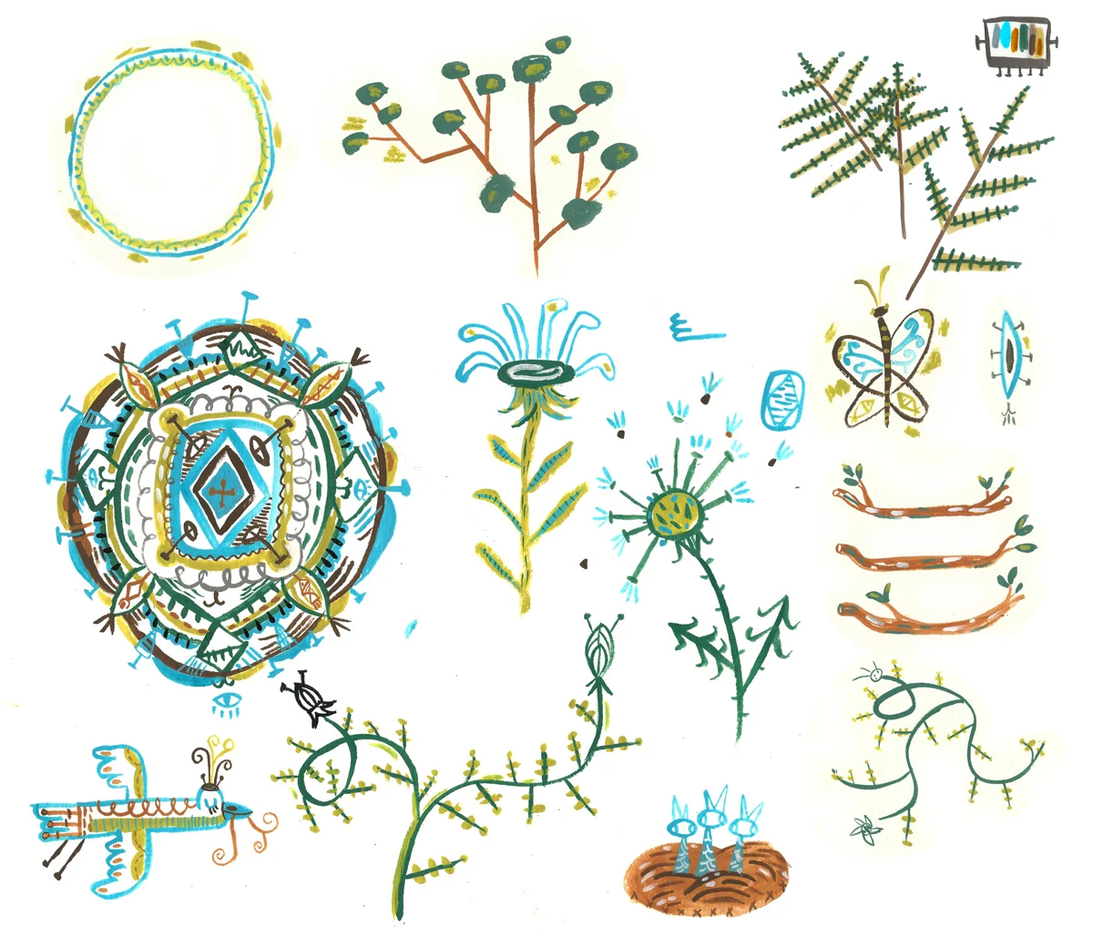 Sketches for decorative dinnerware. We'll see what happens!