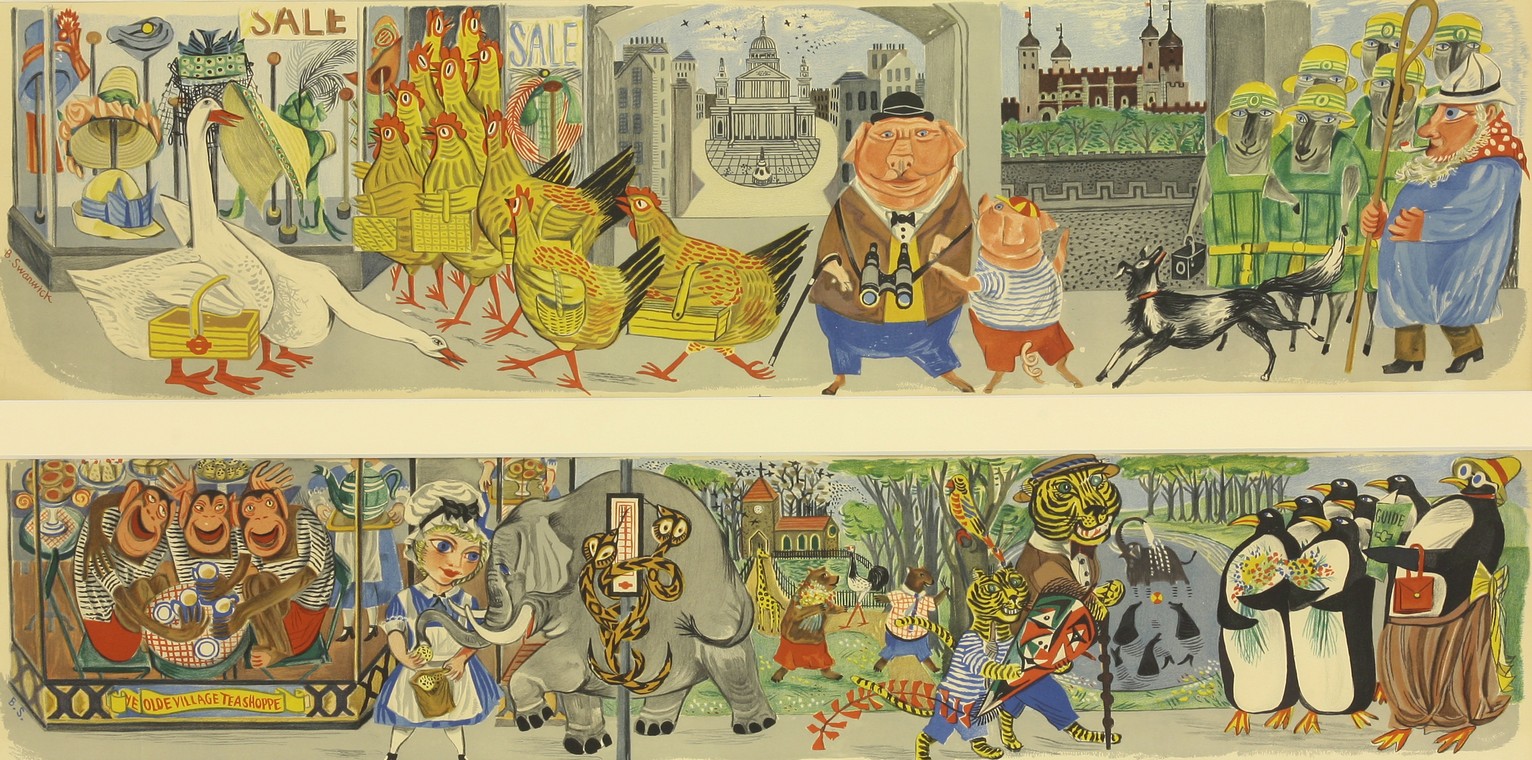 Betty Swanwick LONDON TRANSPORT POSTERS, 1949 via sworder.uk