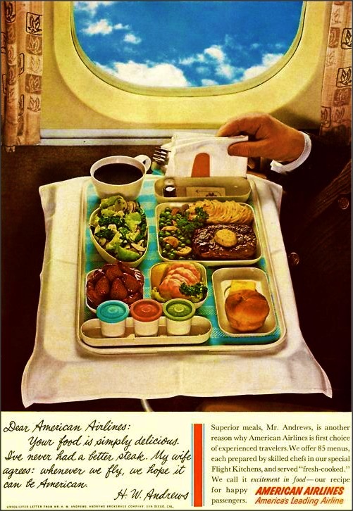American Airlines Inflight Meal c.1960s.