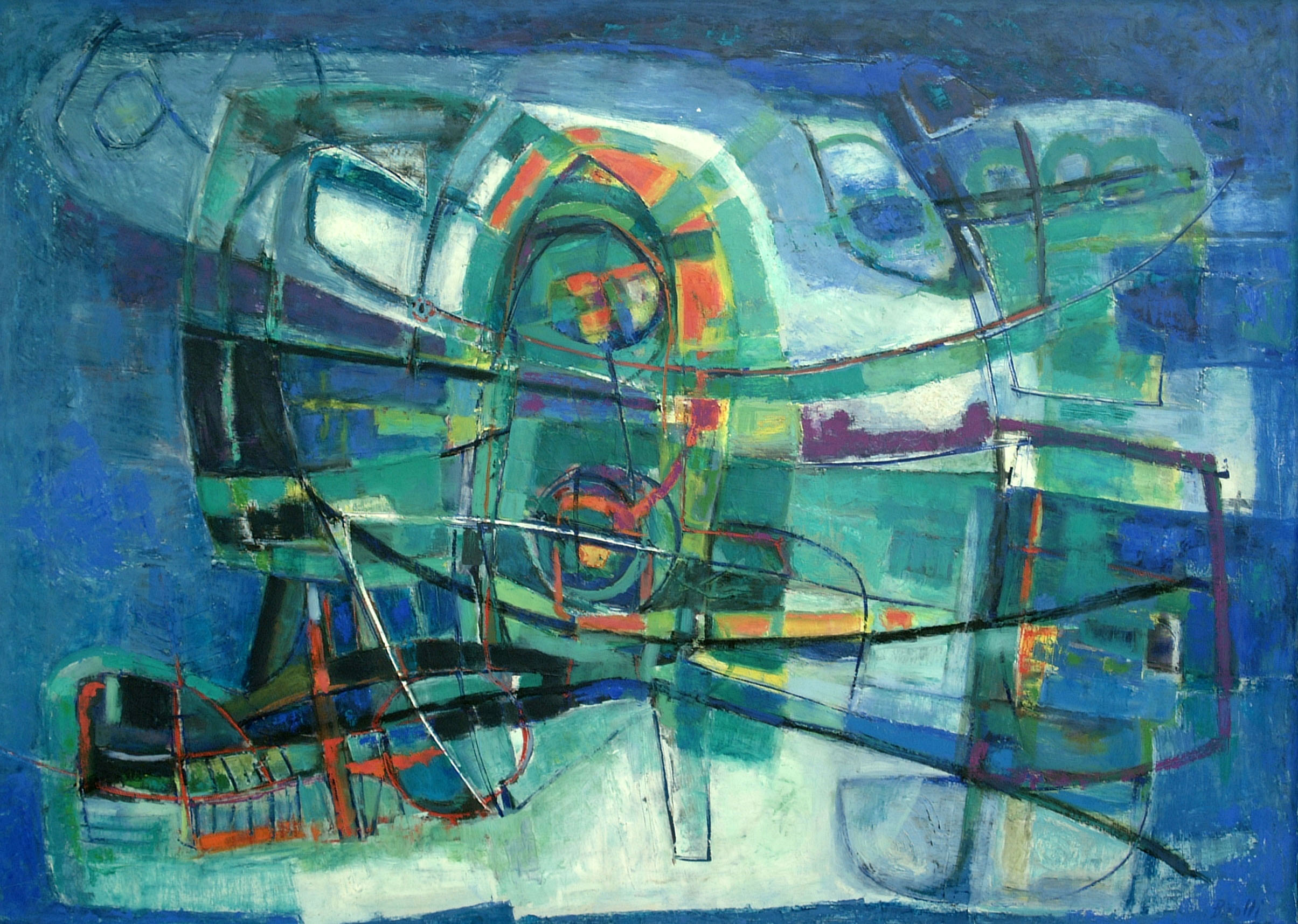 Renato Birolli, Ondulazione Marina, 1955 via