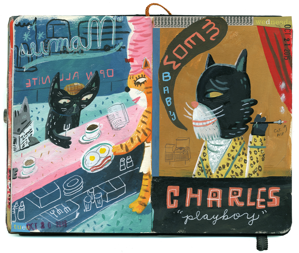 Black-cat-a-day 20 & 21: Truck Stop/CHARLES