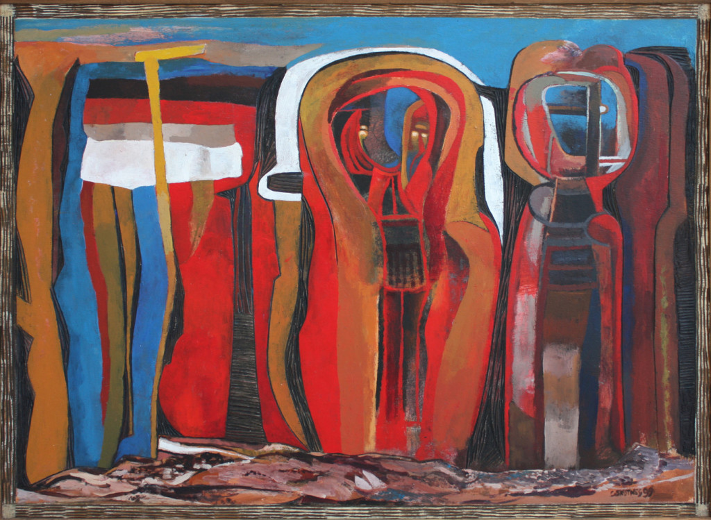 Cecil Skotnes | Untitled | 1999 | Incised Painted Wood Panel | 63.5 x 83.5 cm via SMAC GALLERY