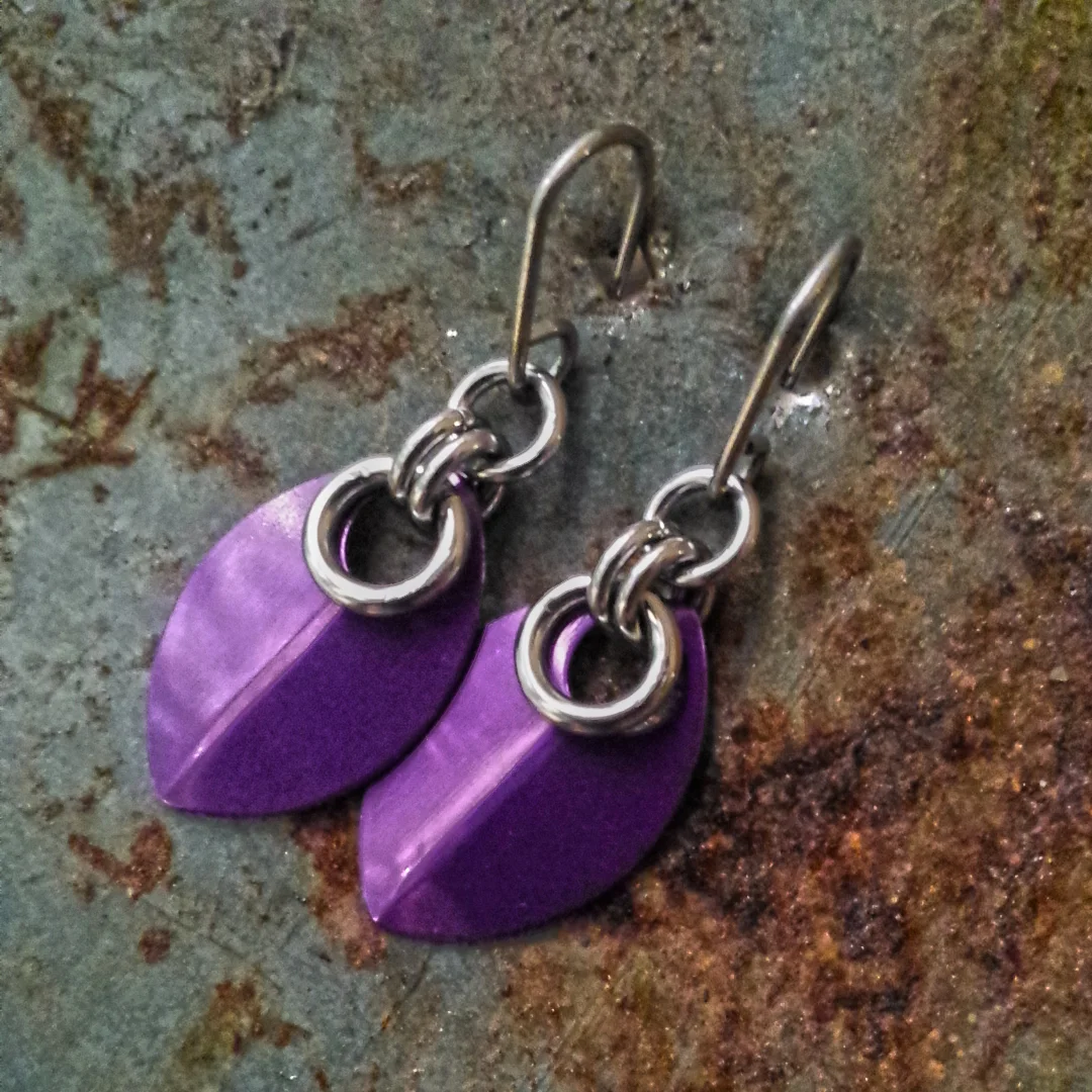 Torusphere® Spirit Scale Earrings - Purple