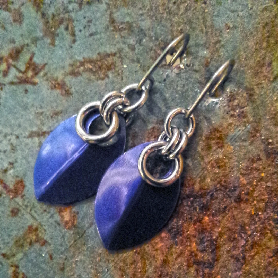 Torusphere® Spirit Scale Earrings - Navy