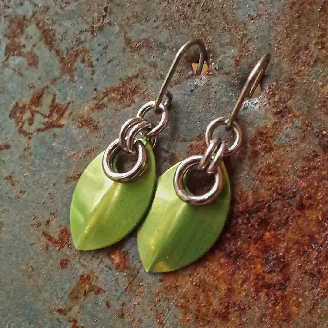 Torusphere® Spirit Scale Earrings - Green