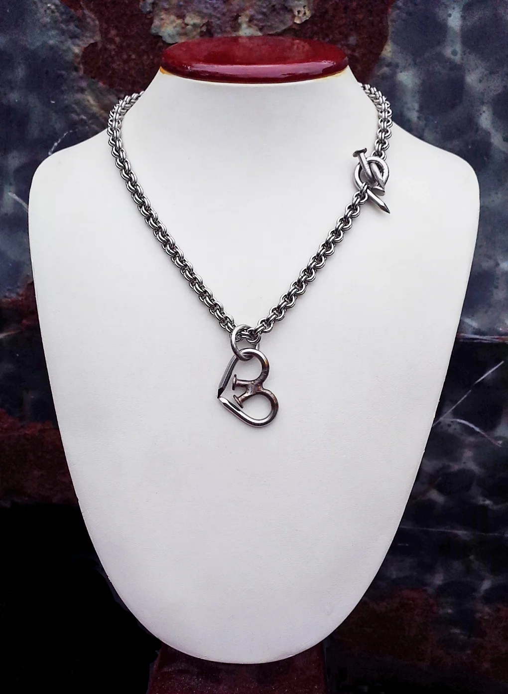 Torusphere® JeanChain featuring Nailmaille® Unbreakable Heart Pendant and Toggle