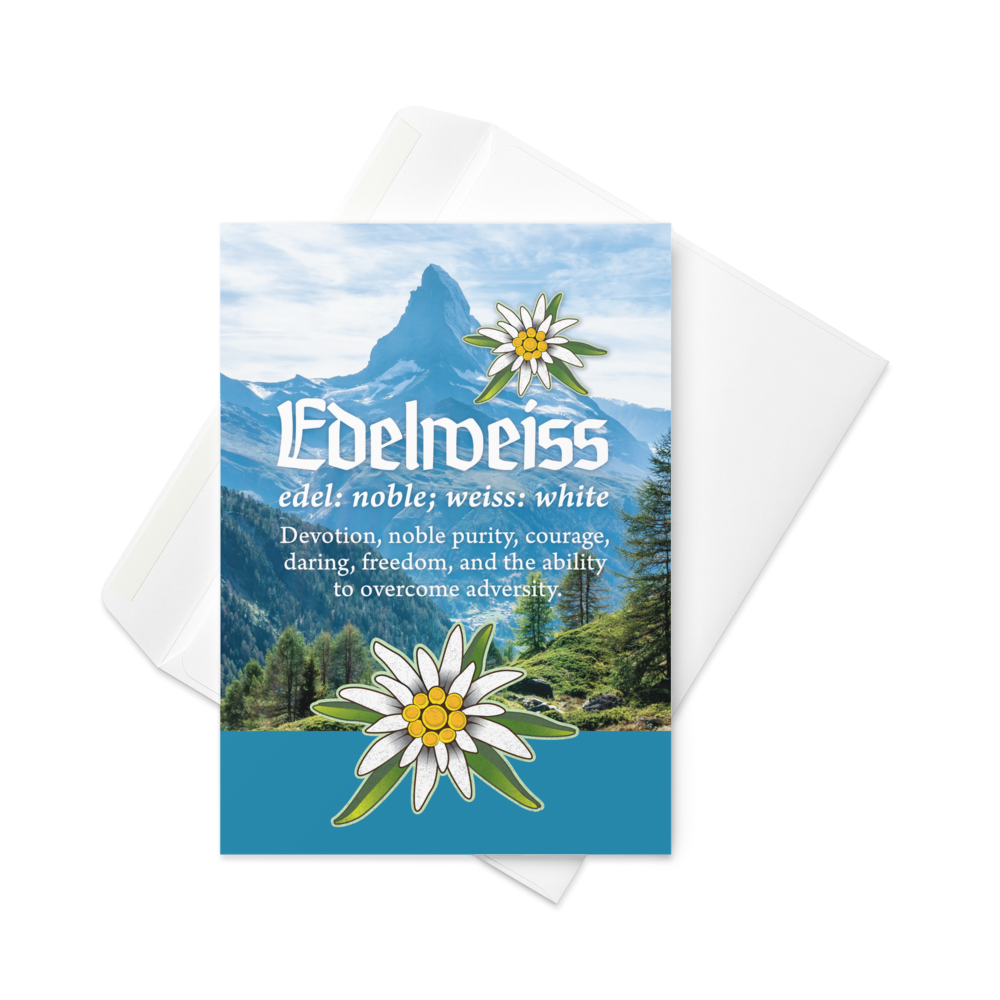 Edelweiss Greeting card — Inspired Chroma Design/Torusphere