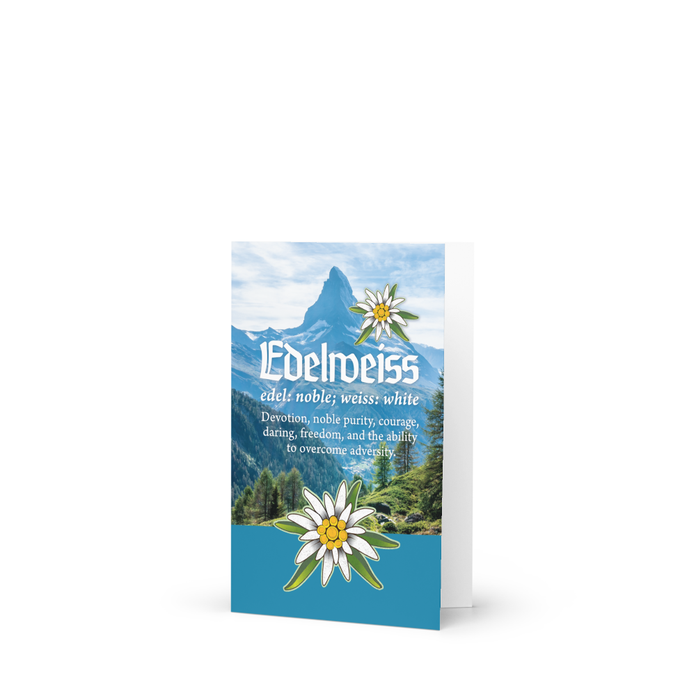 Edelweiss Greeting card — Inspired Chroma Design/Torusphere