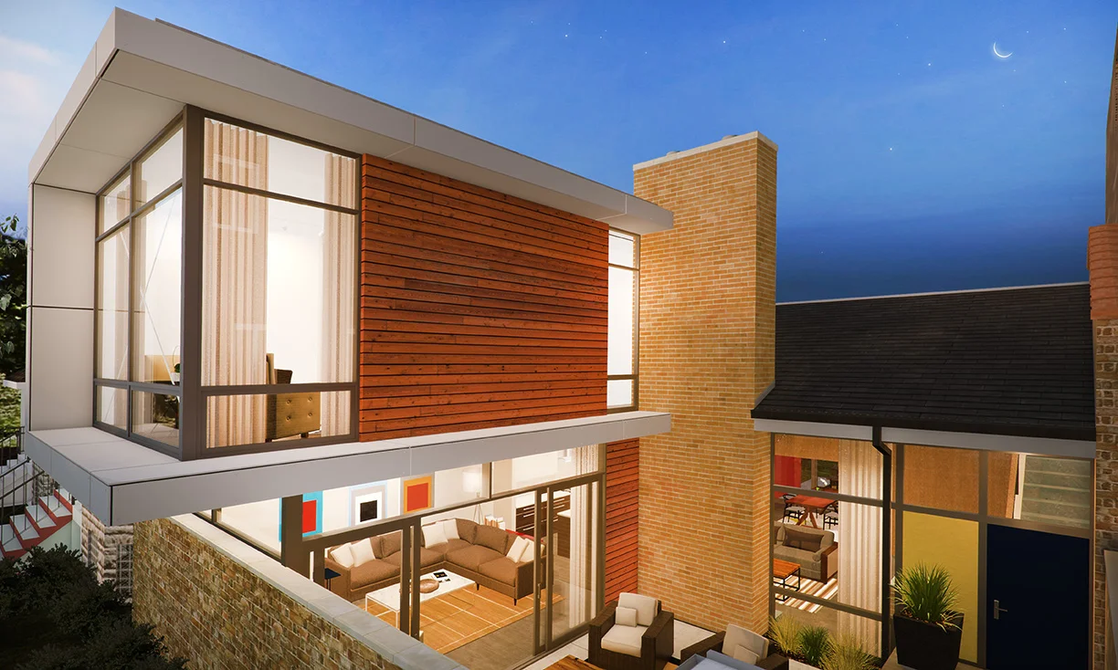 Persicope House - Forecourt, Master, Family Room, Living Room - NDC 2013