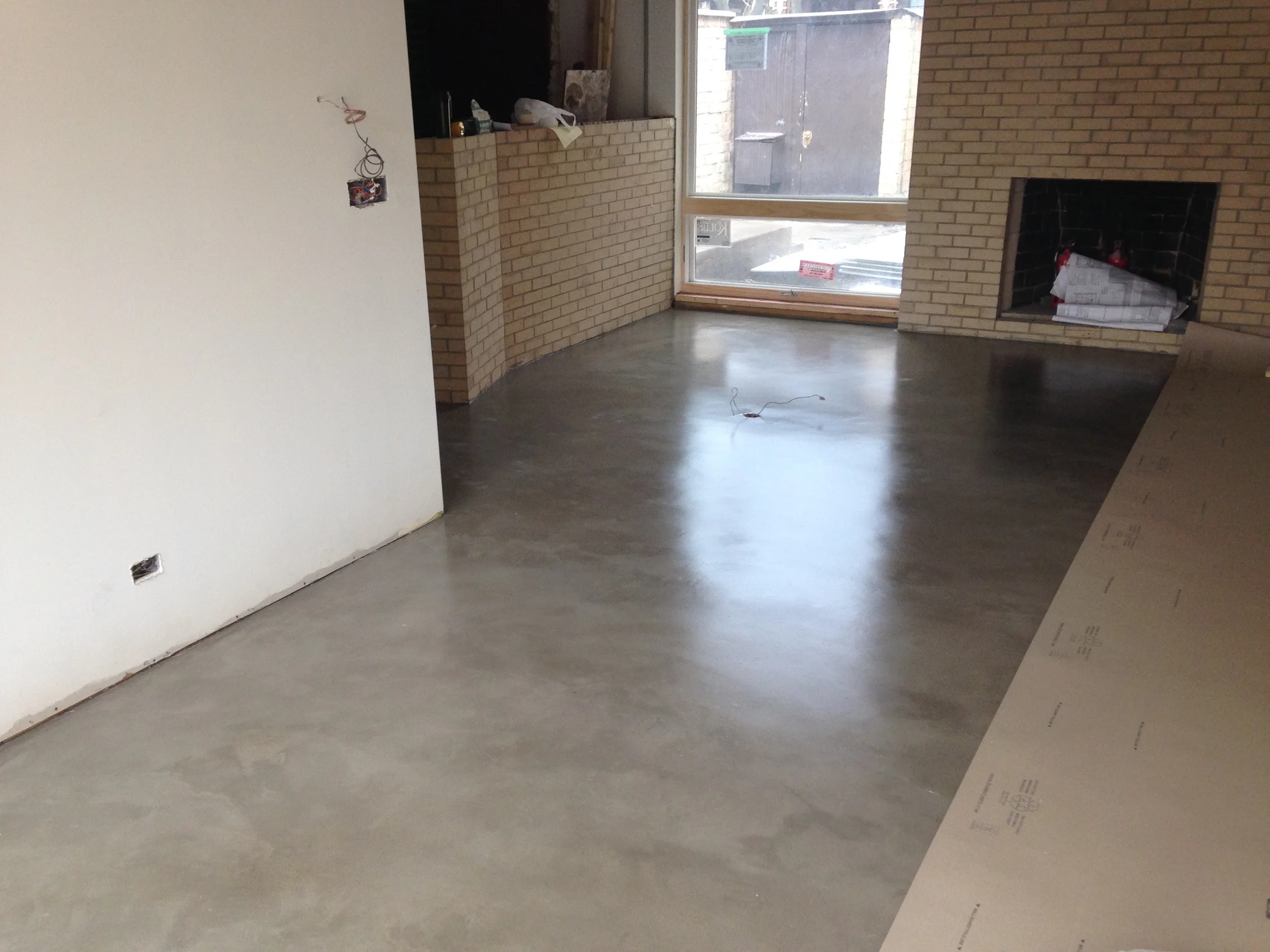 Polished concrete in the Living Room