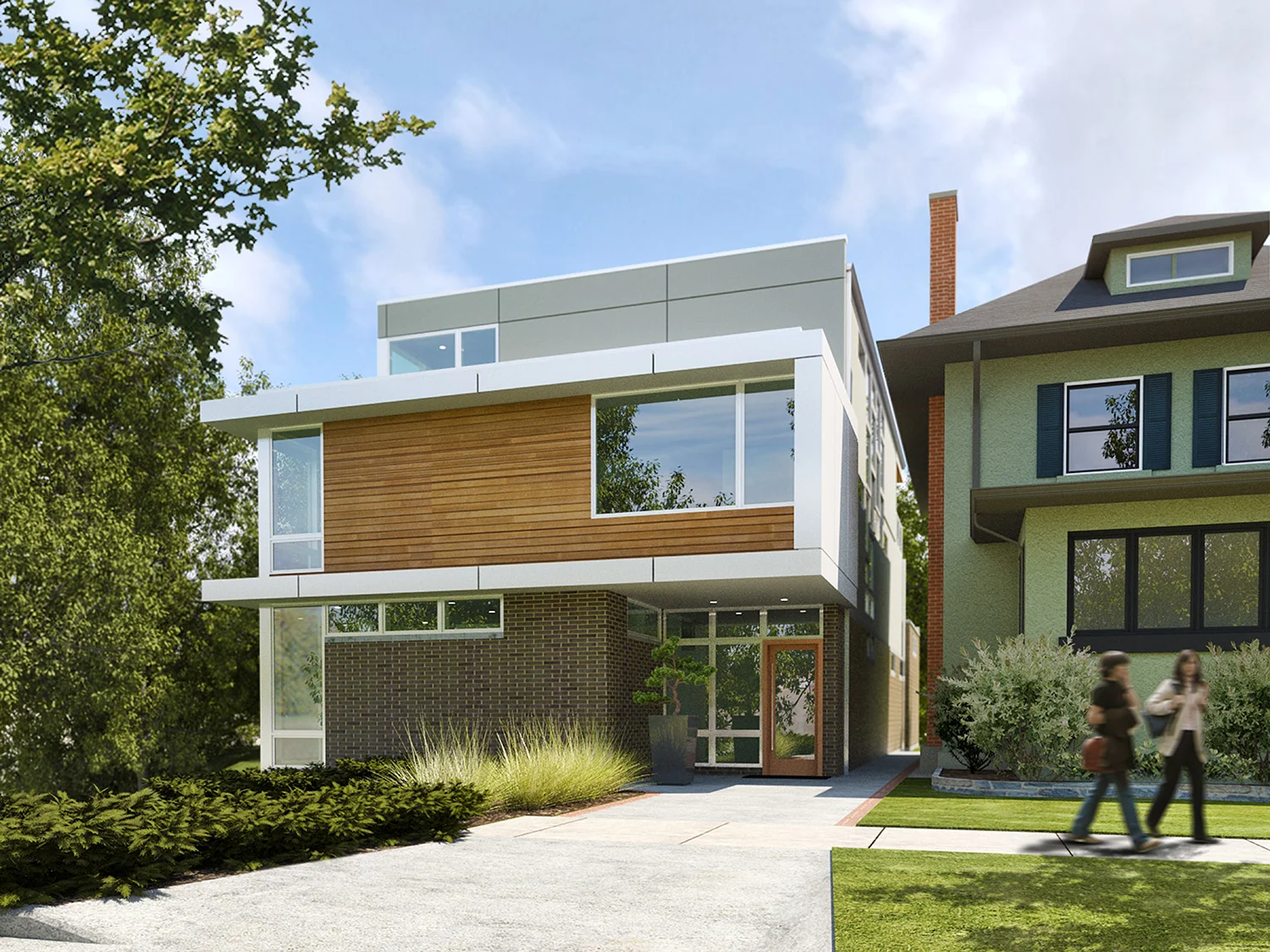 View of front with neighboring bungalow
