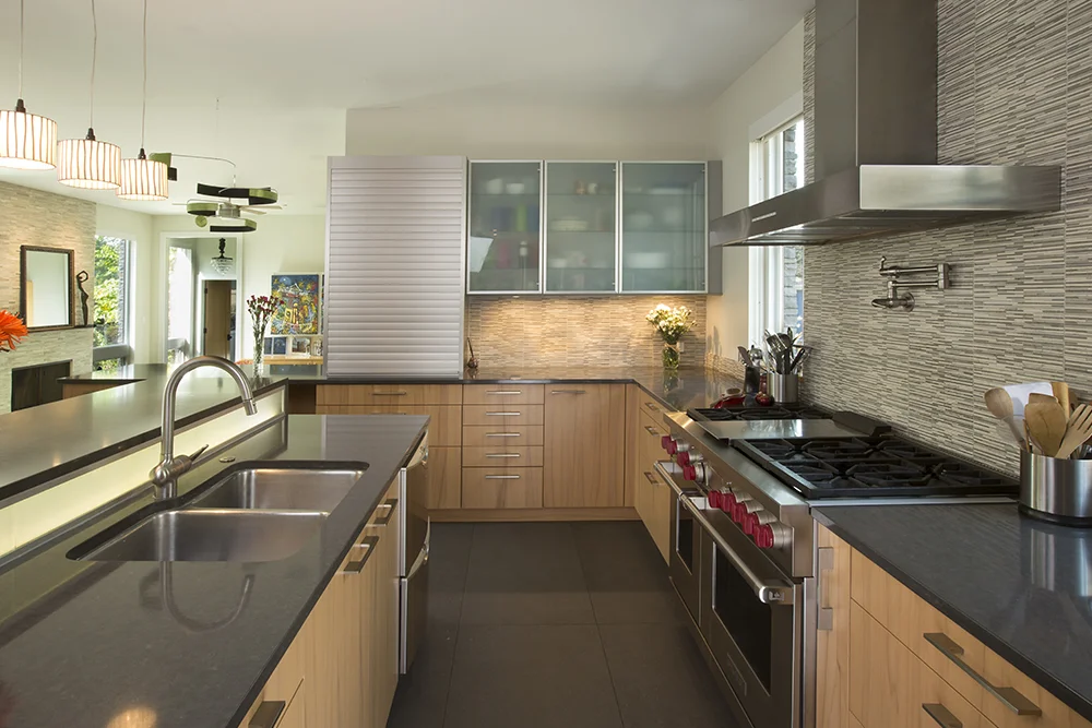 KItchen with family room beyond