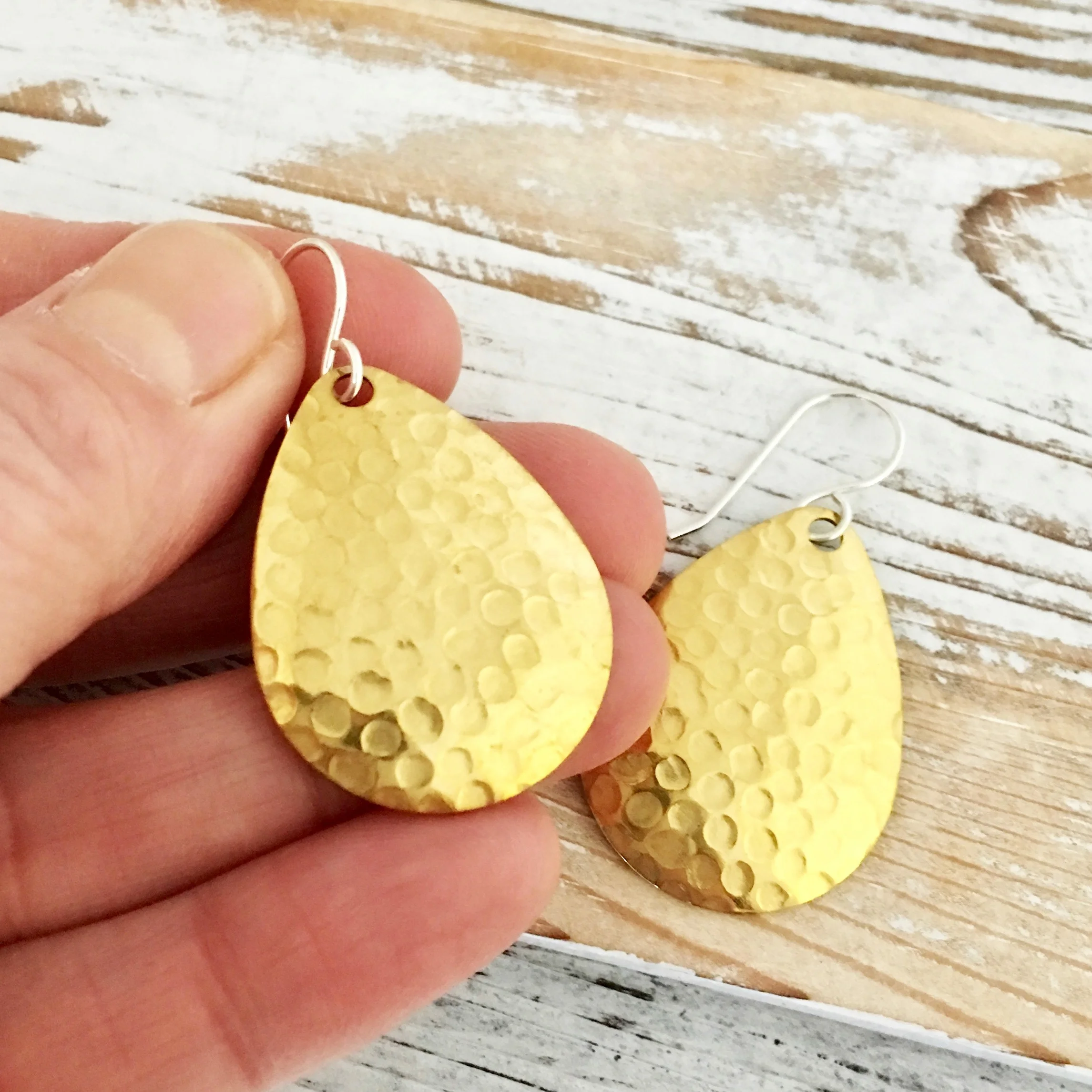 hammered earrings