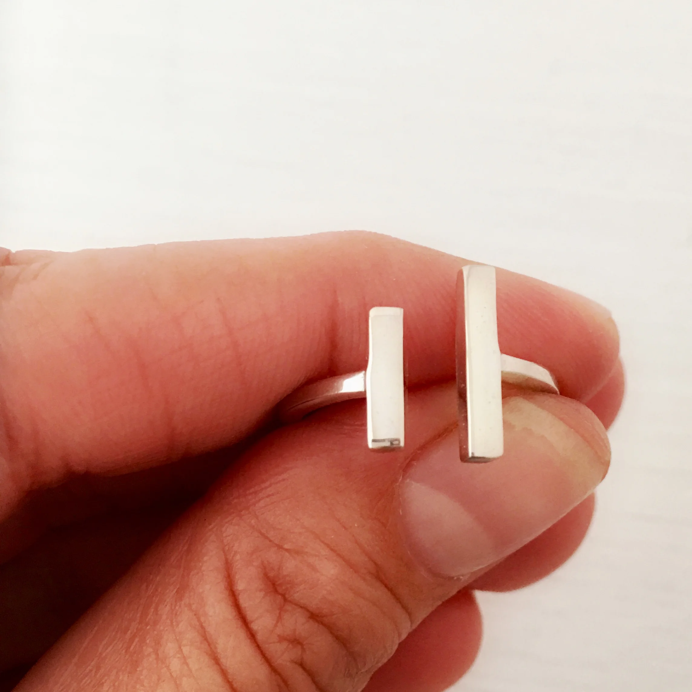 sterling silver bar ring