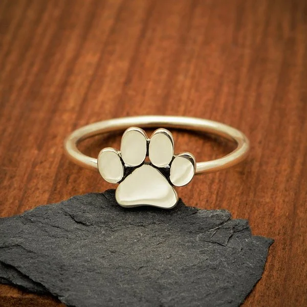 Paw Print Ring | Sterling Silver 