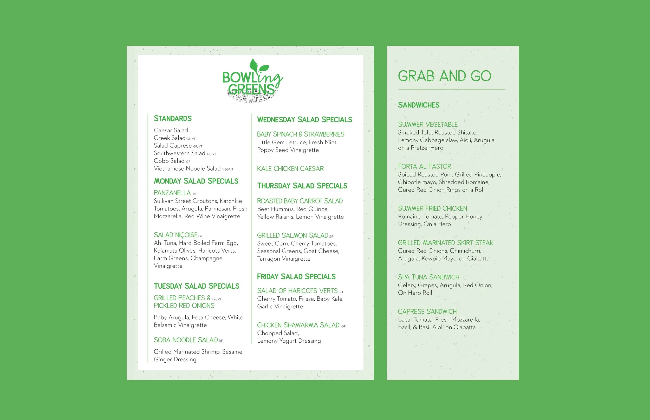 Bowling Greens | Salads and Bowls