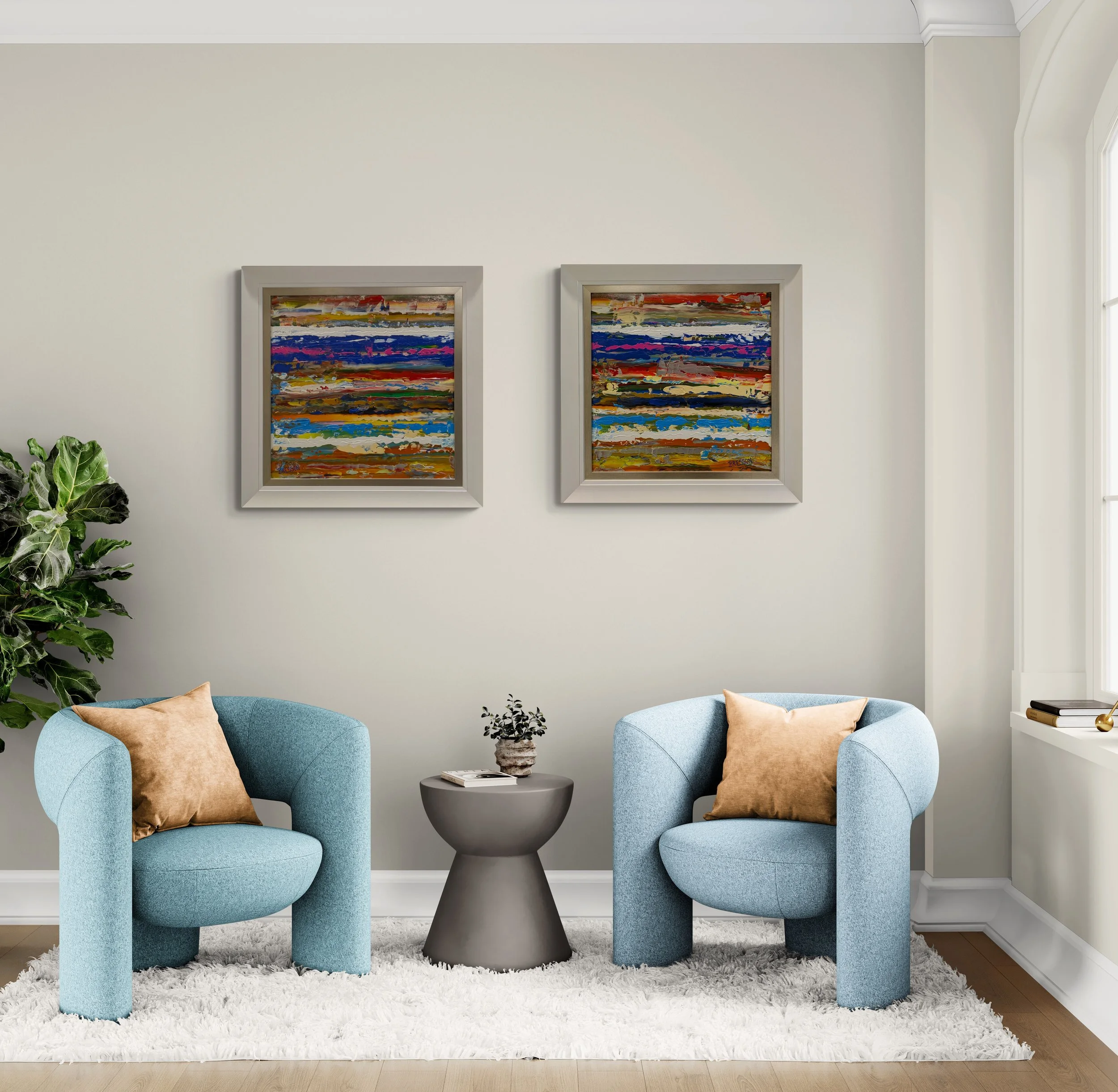 Size: 80cm x 80cm each
