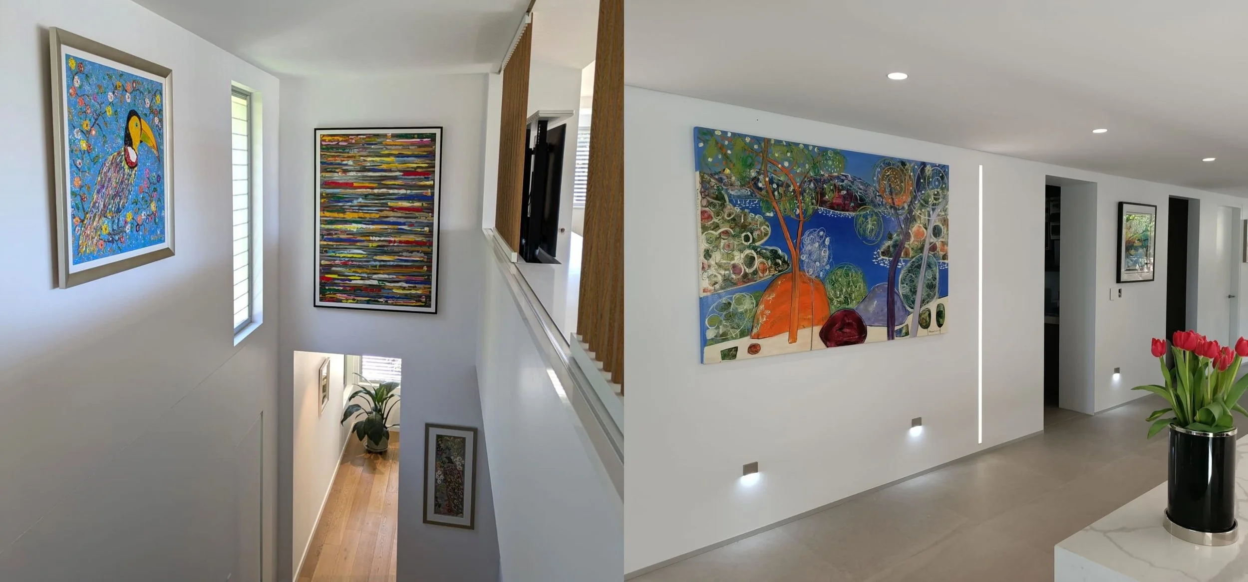 Professional picture hanging and art installation service by Art Reflection in Mosman, Sydney.