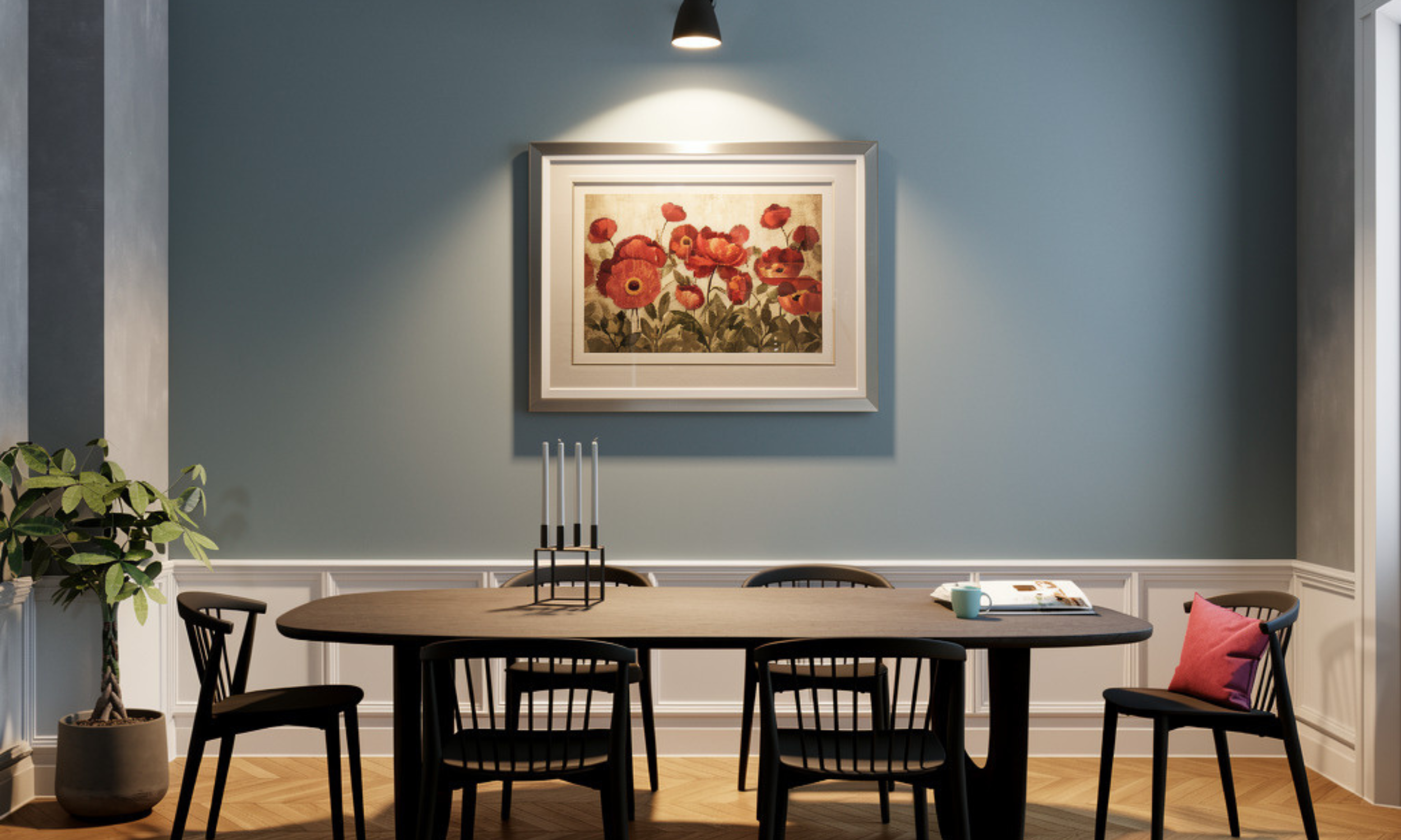 Art Reflection Gallery Mosman, red poppies flowers, framed artwork