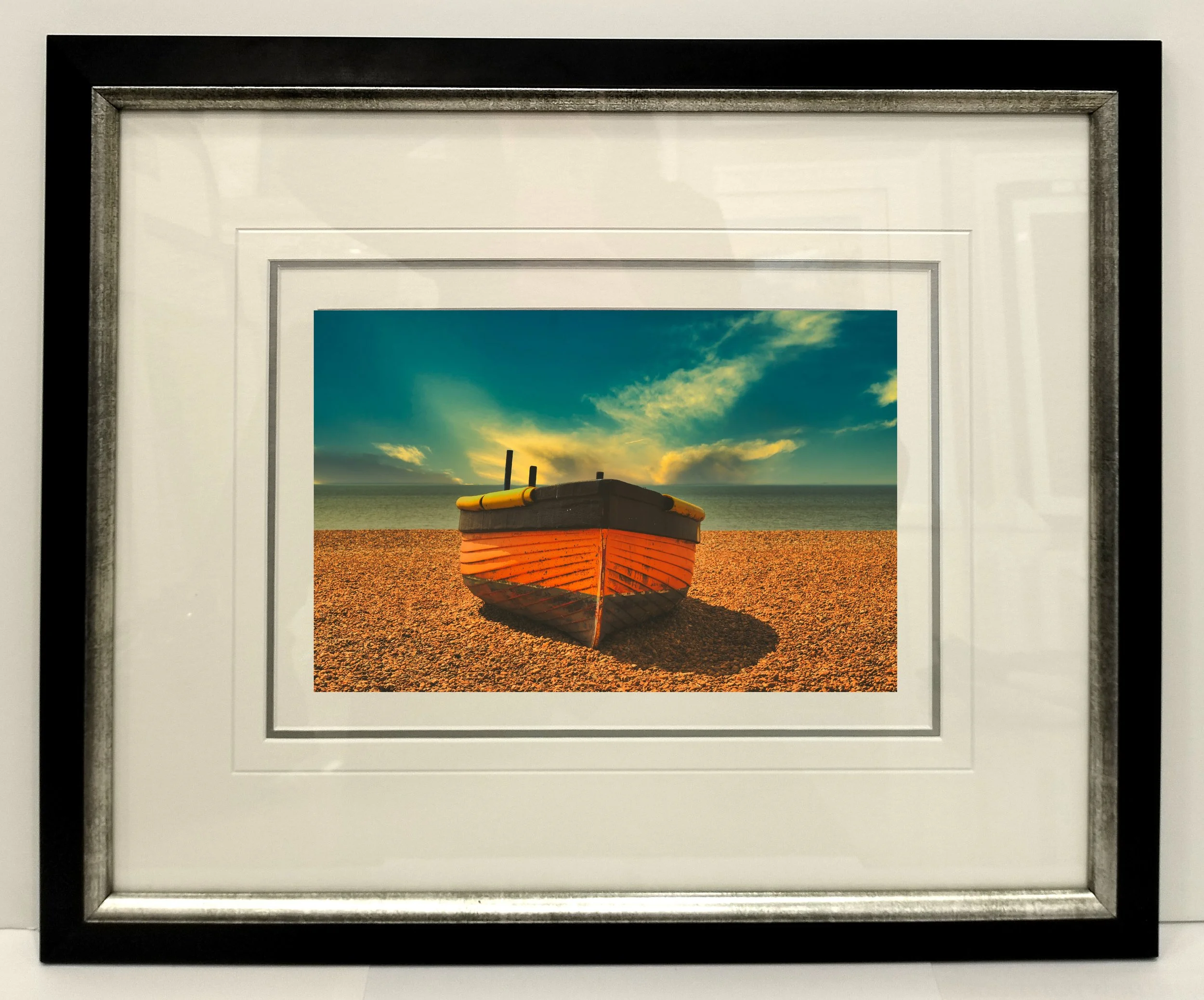 Professional print and frame service in Mosman, Sydney, showing a digital photograph converted into a high-quality framed artwork with a custom mount.