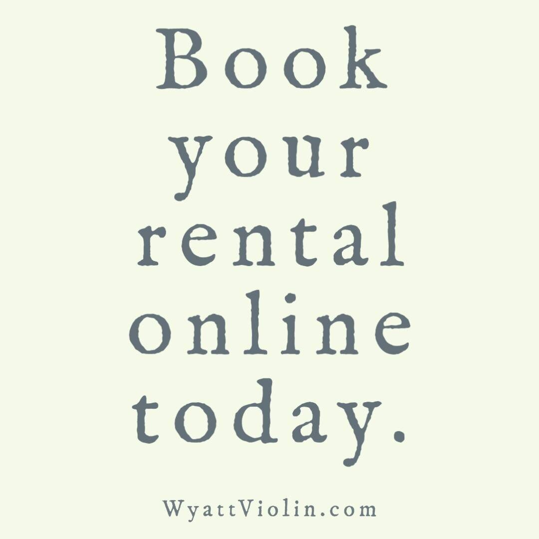 Book your instrument rental easily from our online portal.  We at the Wyatt Violin Shop look forward to serving you this school year!

https://www.wyattviolin.com/rental-appointment-booking

#WyattViolin  #KCMO  #KCMOmusic  #ViolinShop