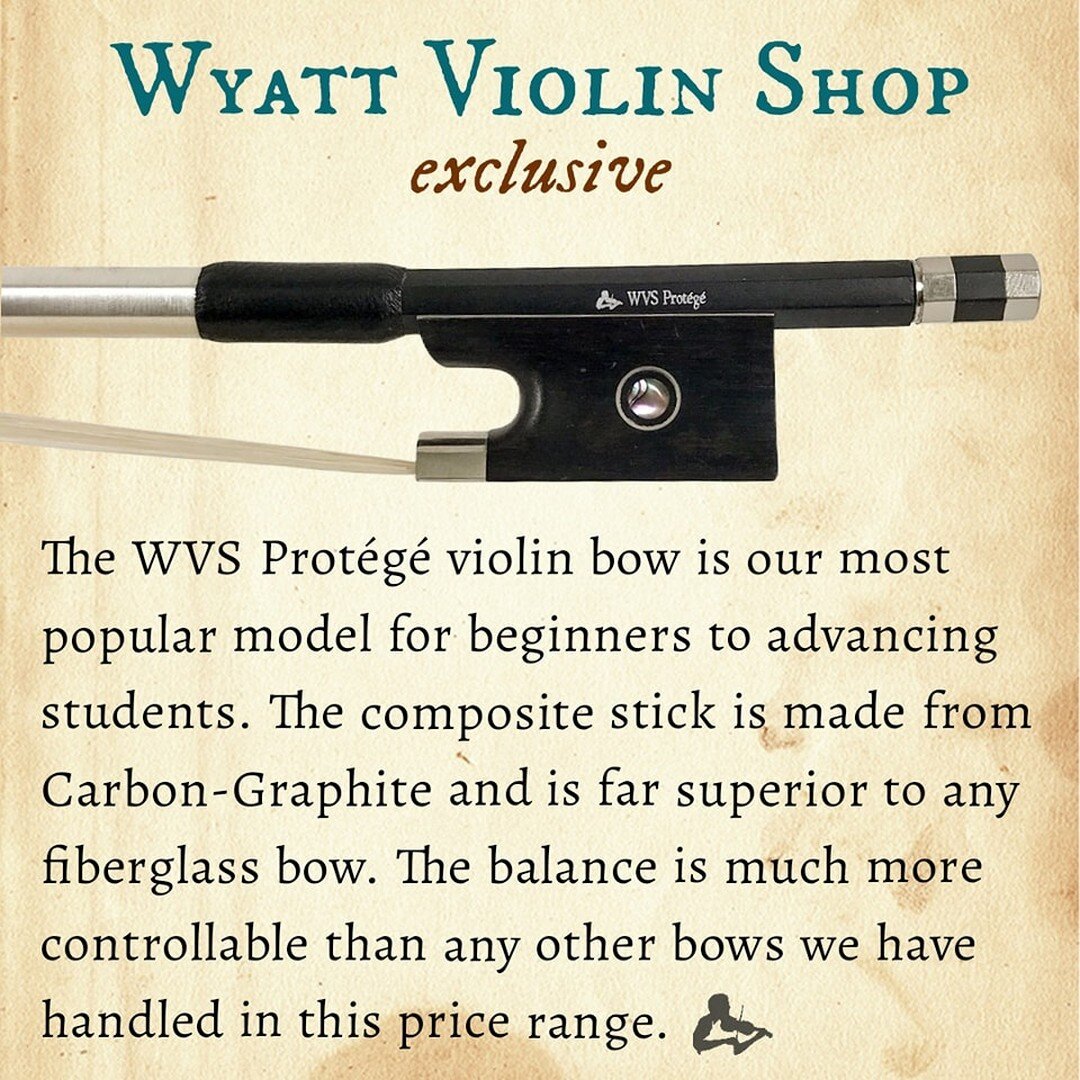 Ask about our generous &ldquo;Trade-In/Bow Swap&rdquo; program with this model of Prot&eacute;g&eacute;.

www.wyattviolin.com/bows

#WyattViolin #ViolinBows #ShopLocalKC