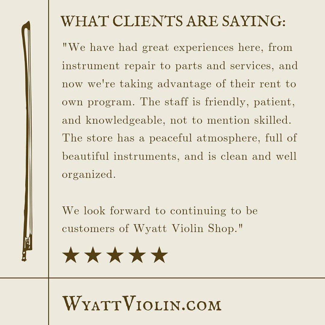 ⭐⭐⭐⭐⭐

#WyattViolin #CustomerReview #KCMO #KCviolinists #5star