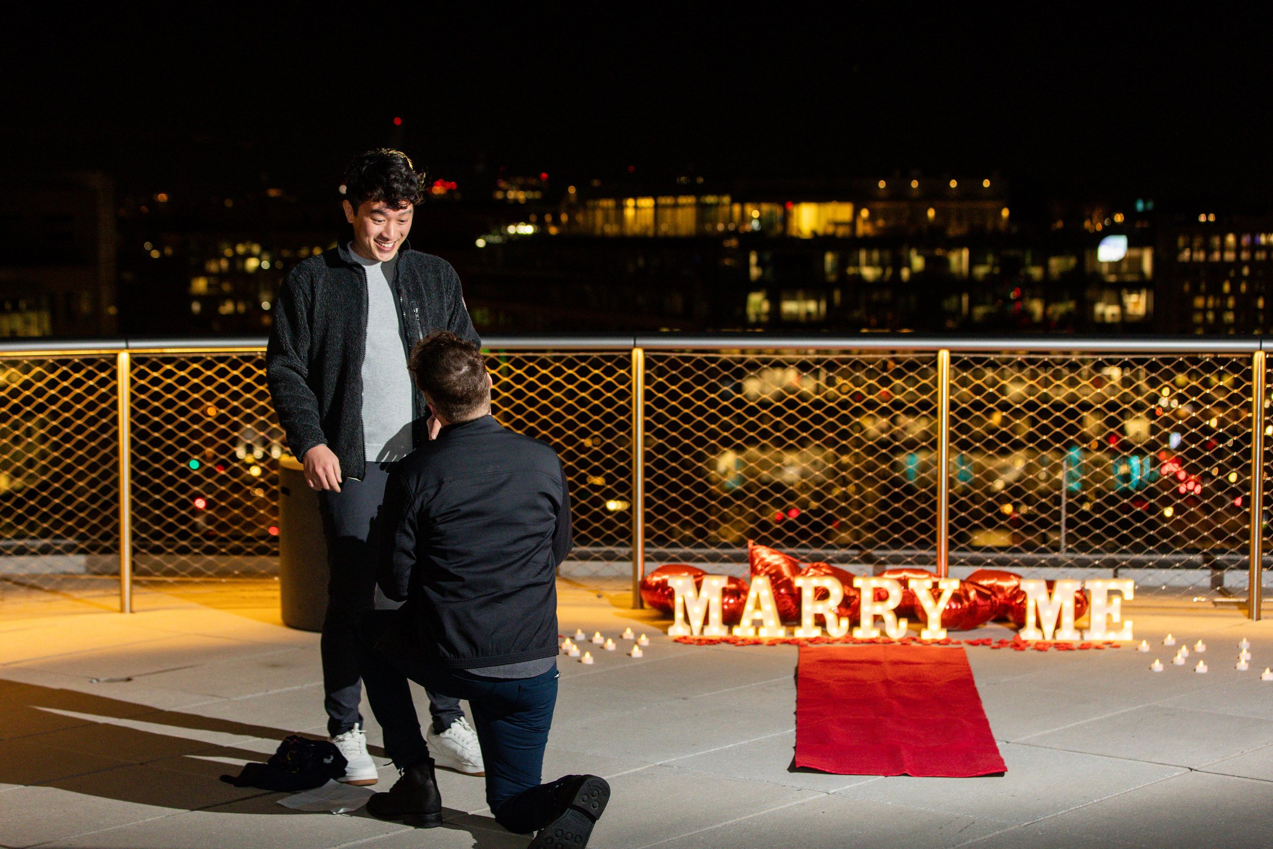 DC Conrad Hotel Rooftop Surprise Proposal
