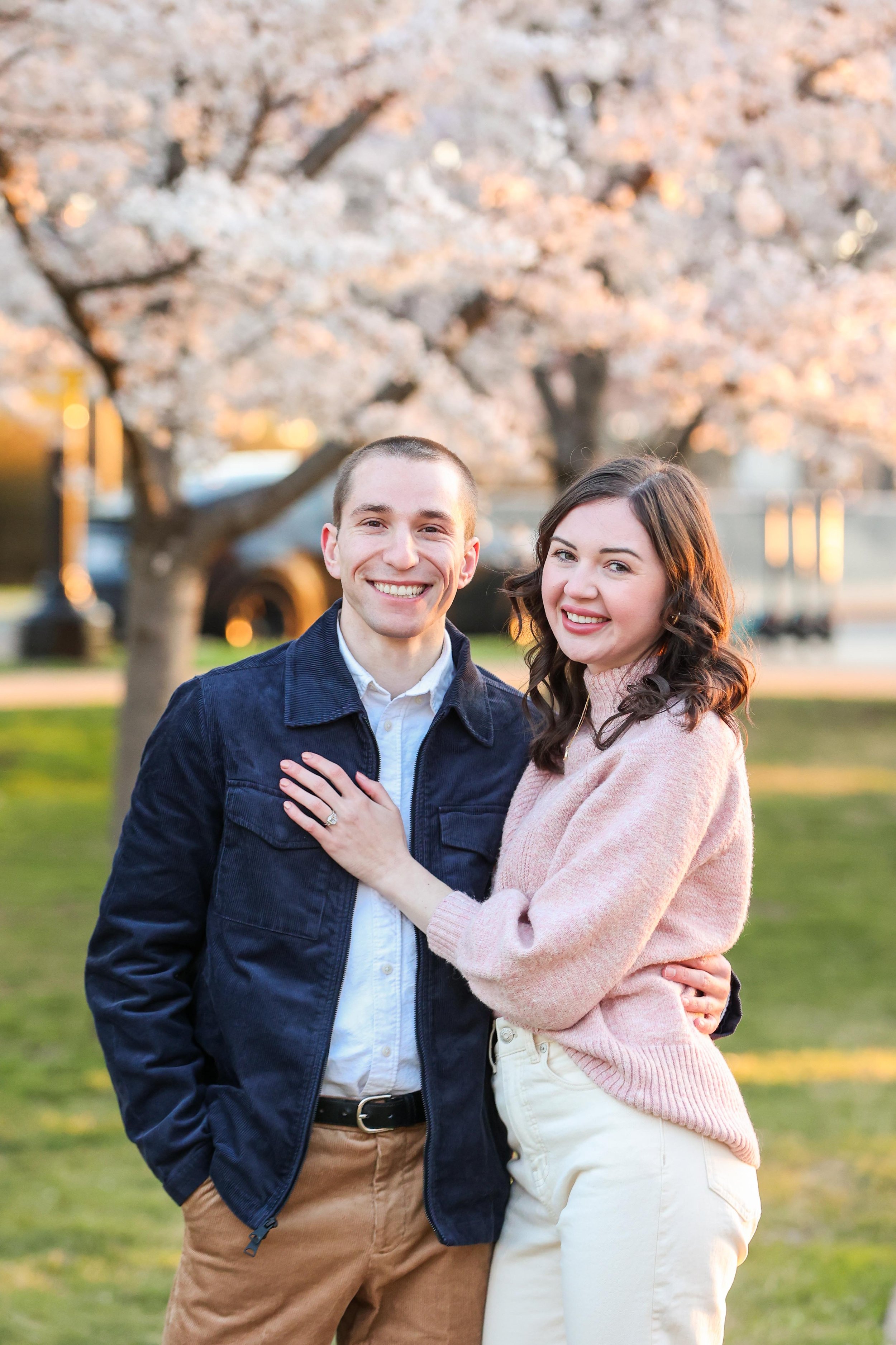 Washington DC Cherry Blossom Engagement Photos