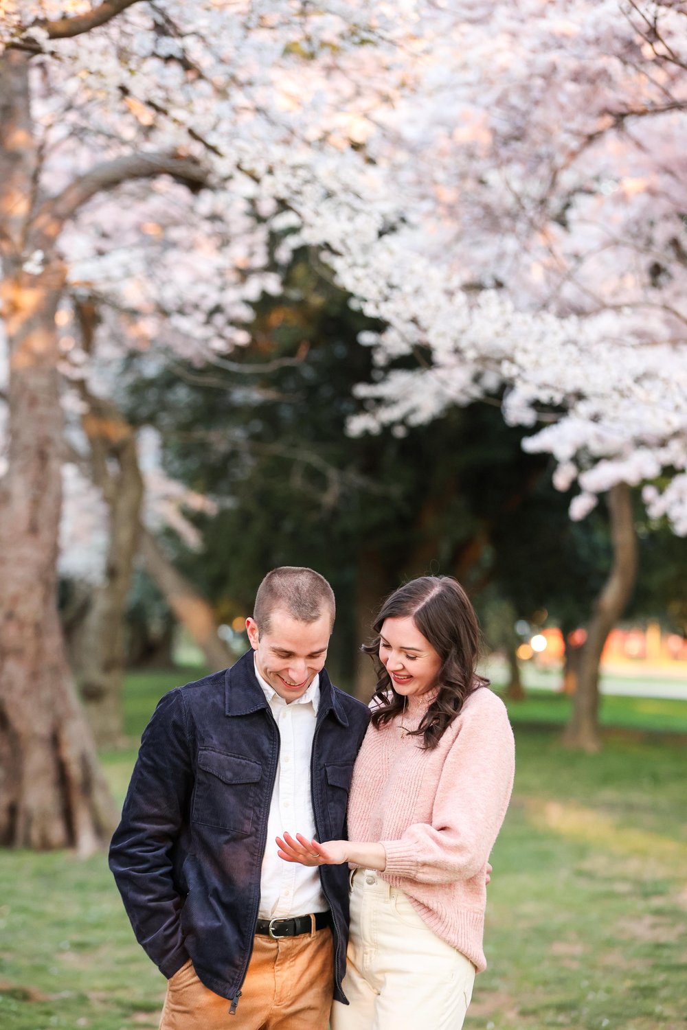 Washington DC Cherry Blossom Engagement Photos