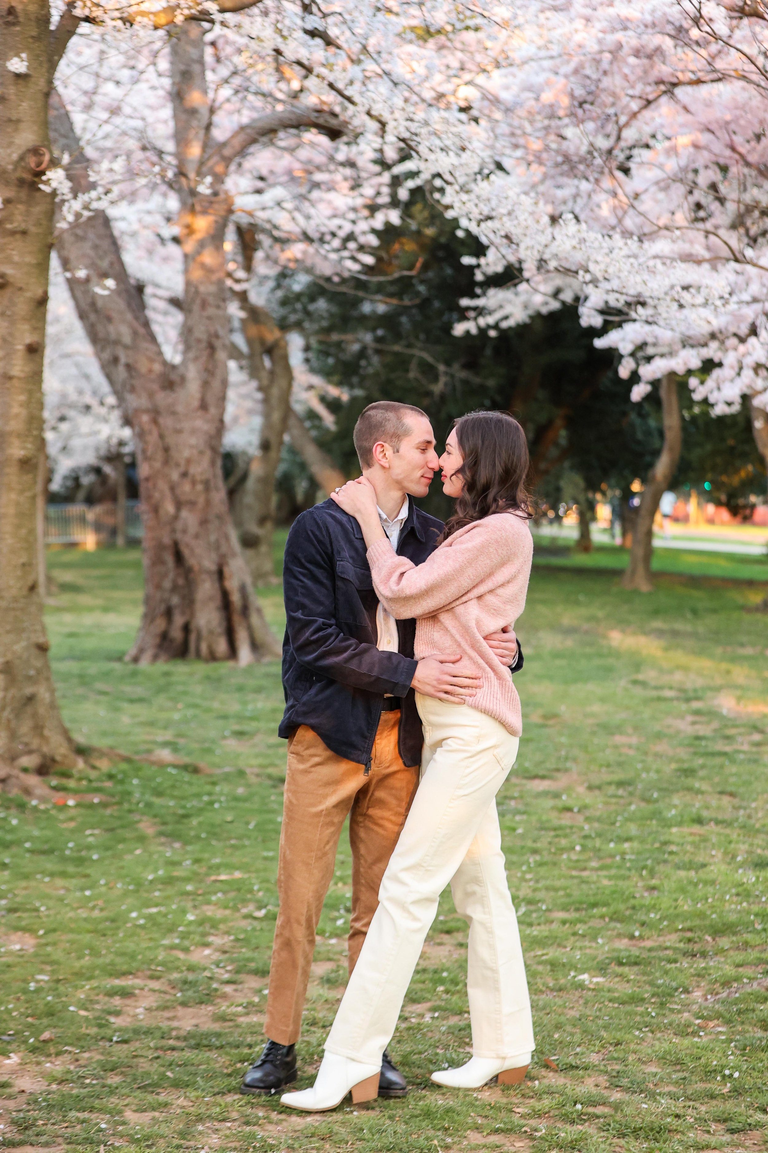 Washington DC Cherry Blossom Engagement Photos