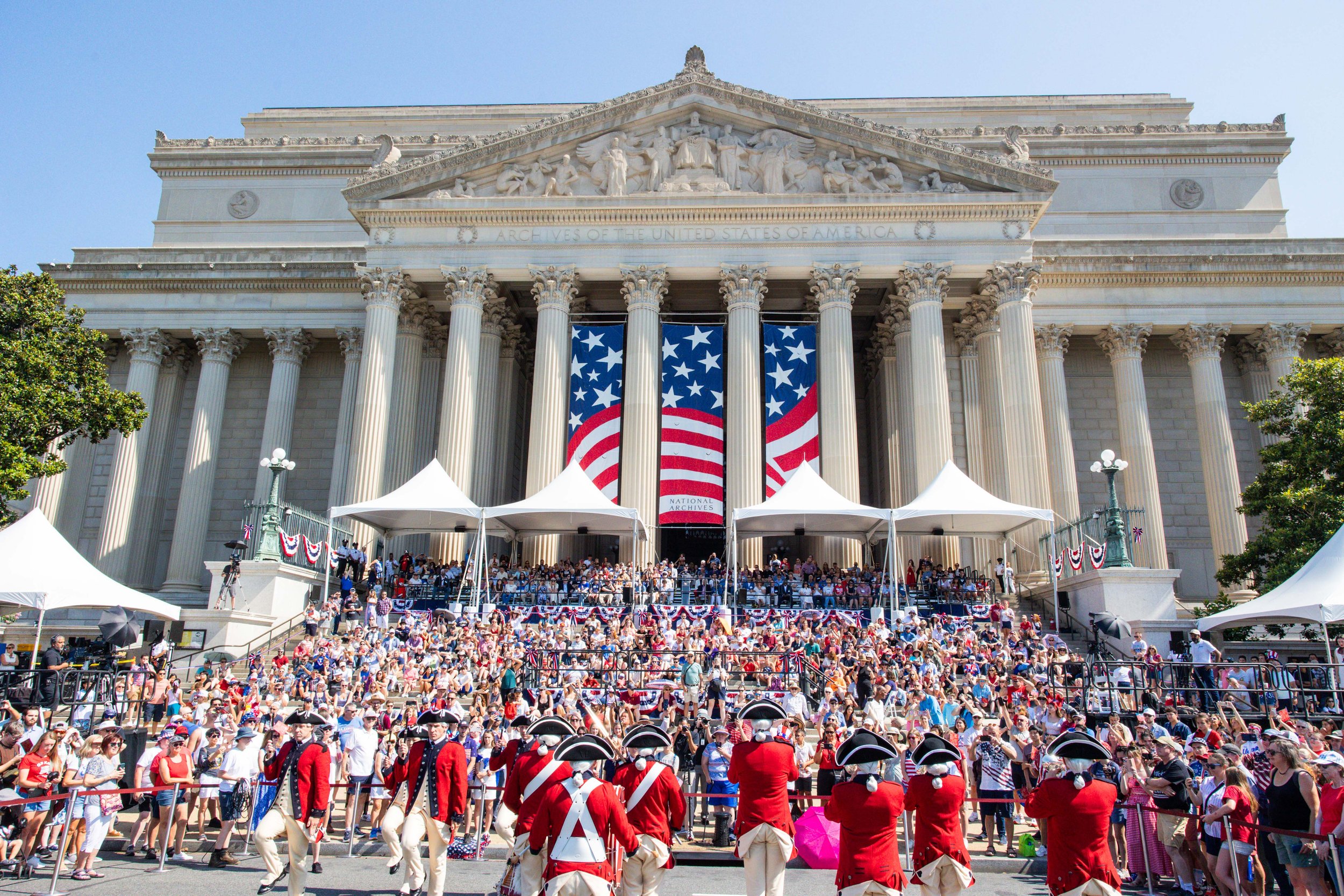 4th of July Event at the National Archives in Washington DC