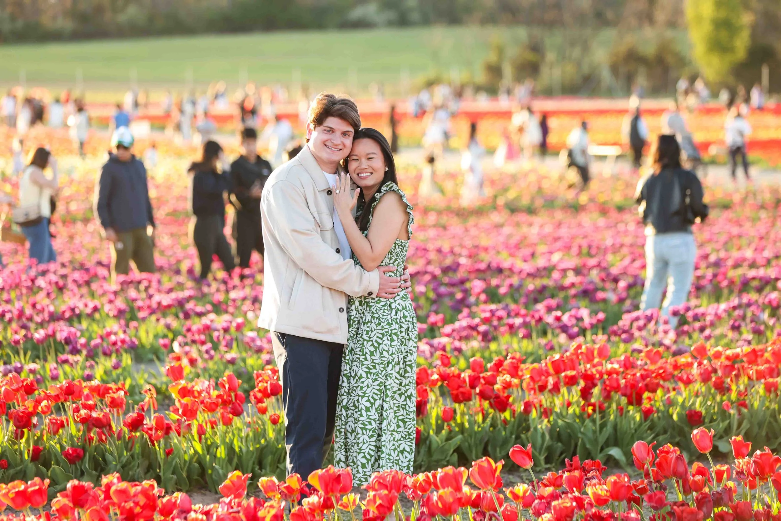 Sunset Engagement Photos at Burnsides Farm