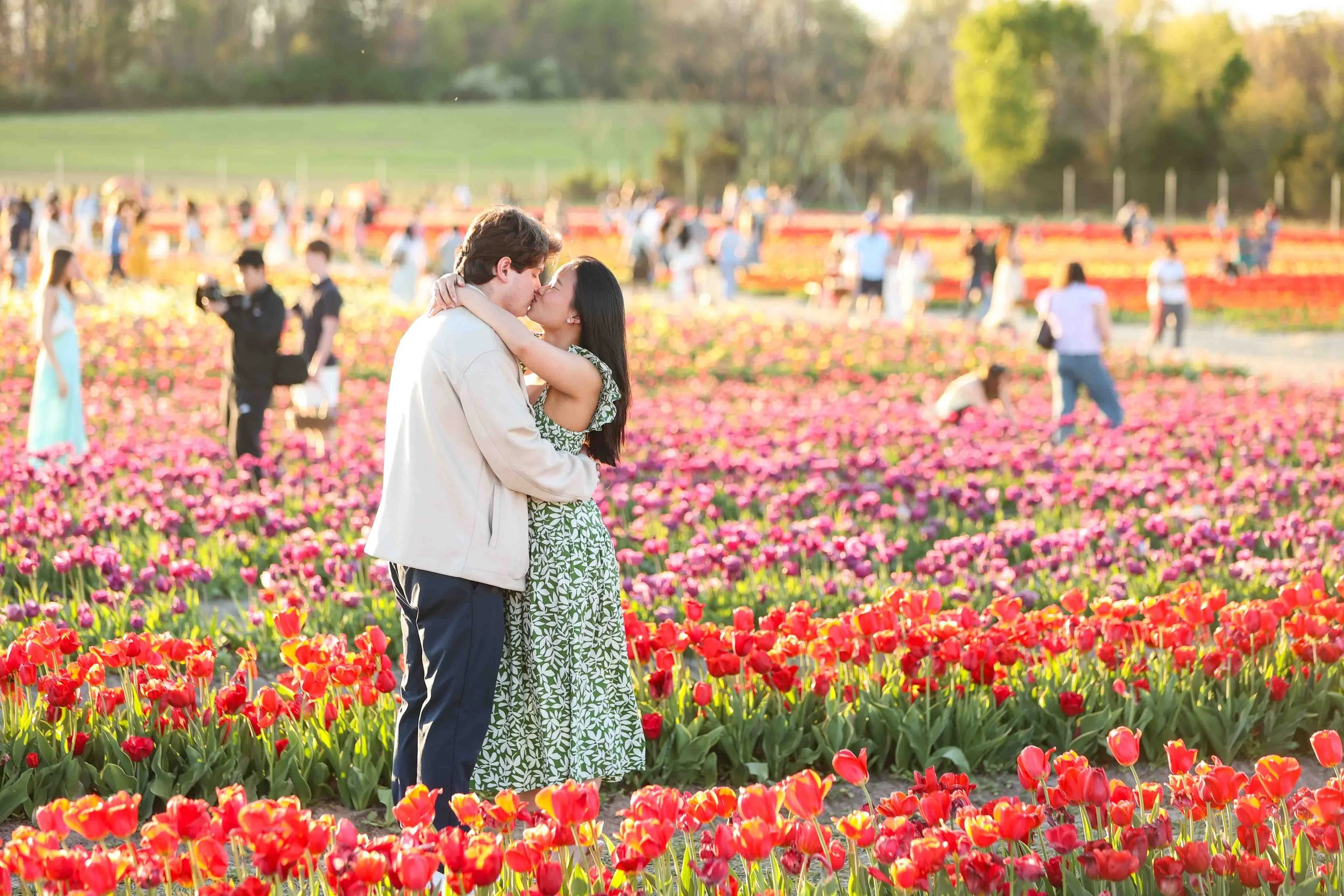 Sunset Engagement Photos at Burnsides Farm