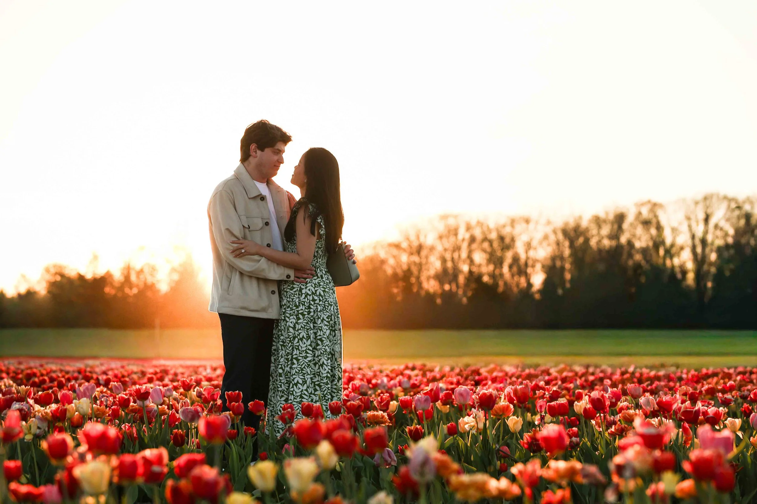 Tulip Farm Engagement Photos