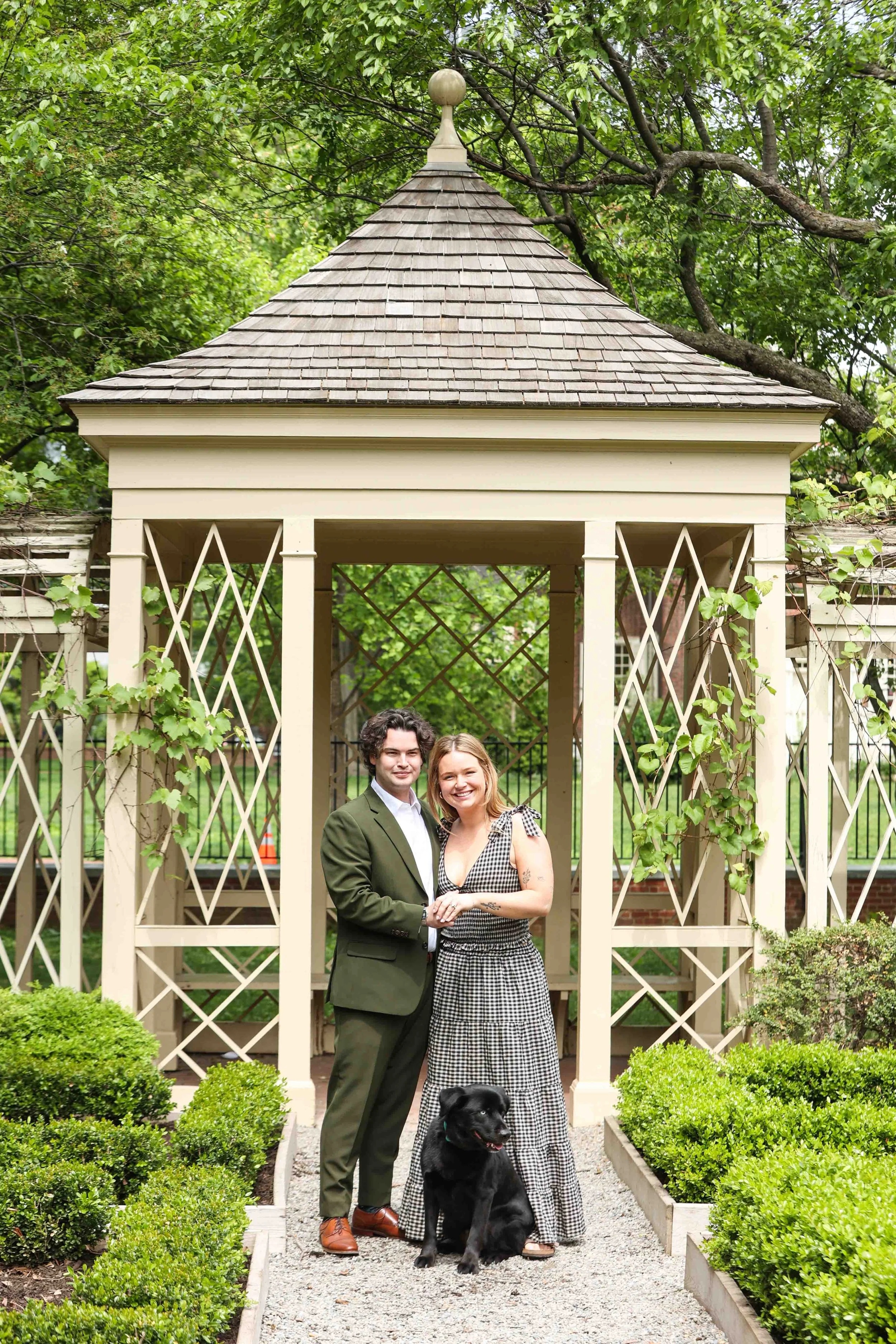 Philly 18th Century Gardens Engagement Photos