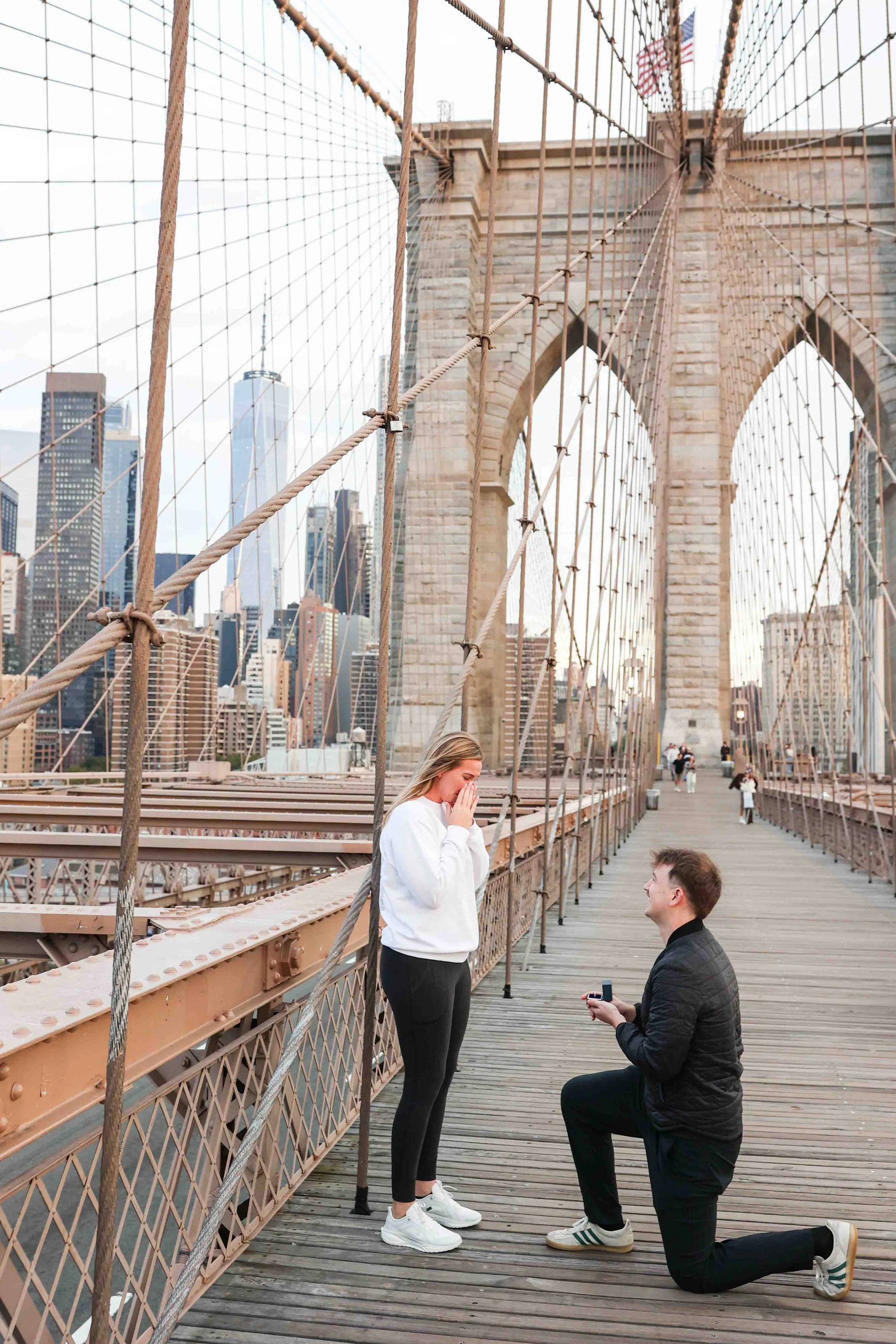 NYC Surprise Proposal on the Brooklyn Bridge