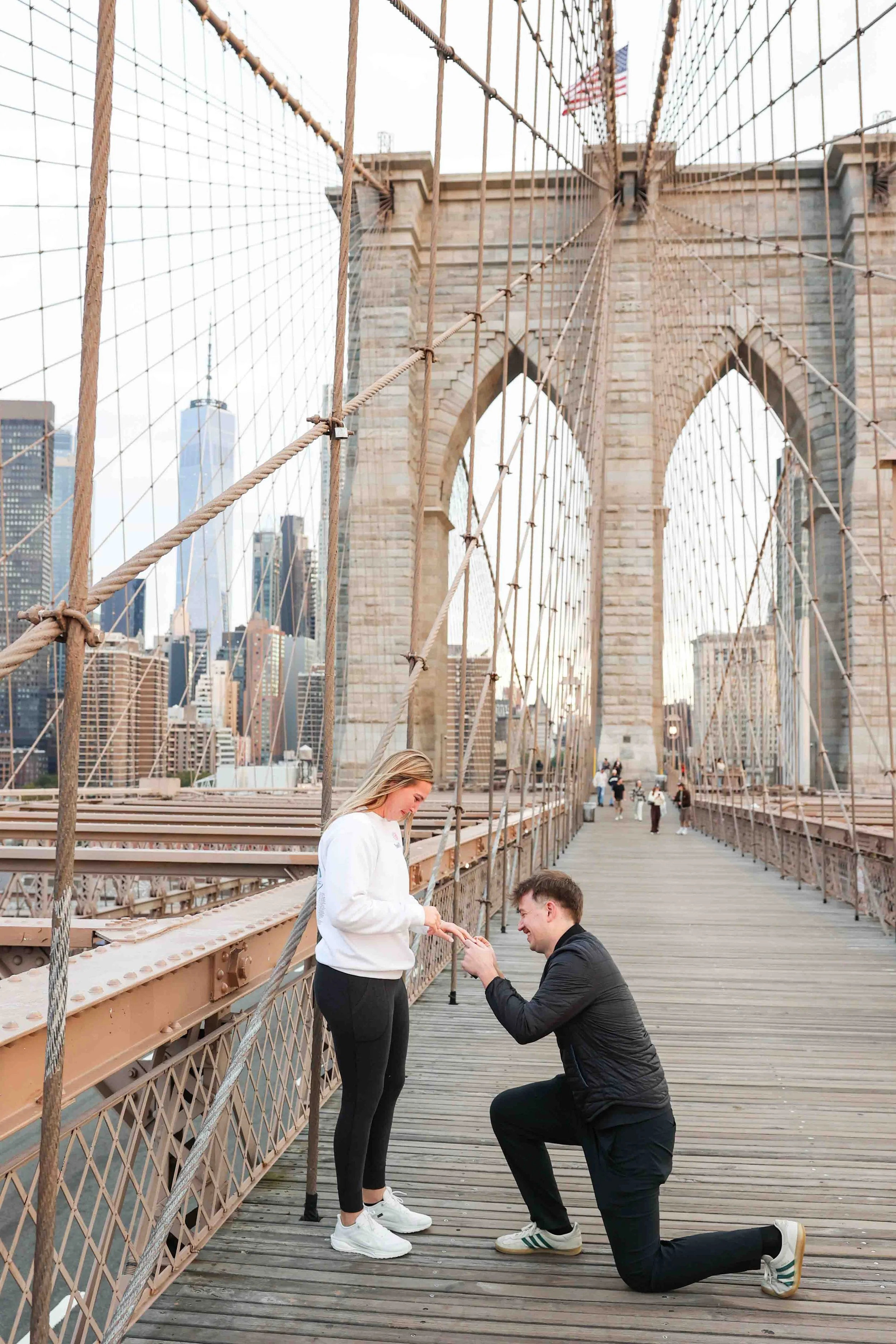 NYC Surprise Proposal on the Brooklyn Bridge