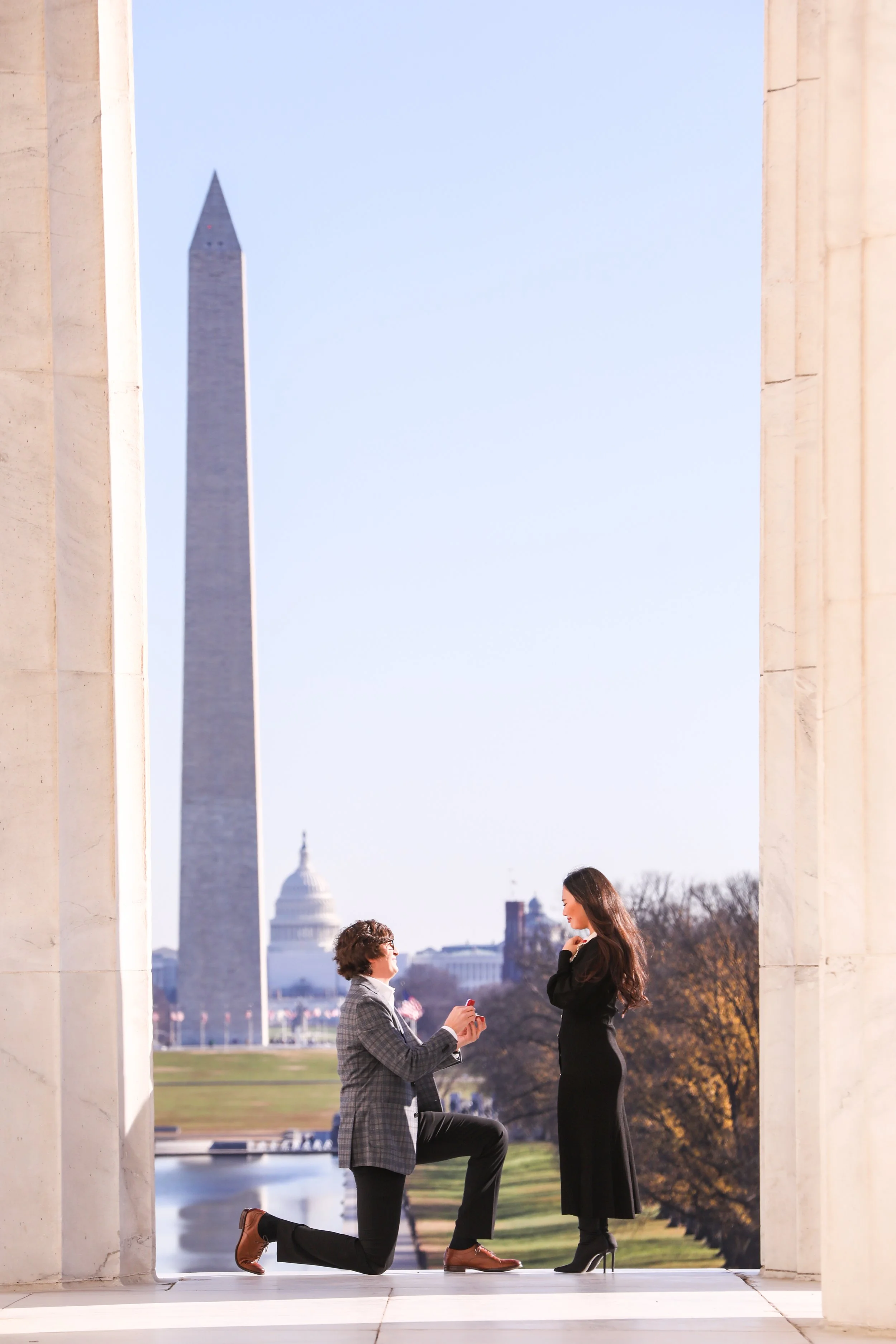 DC Lincoln Memorial Surprise Proposal