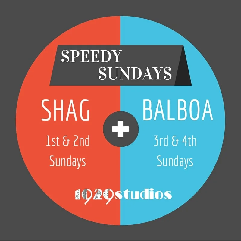 Introducing Speedy Sundays! Your new Collegiate Shag/ Balboa venue!