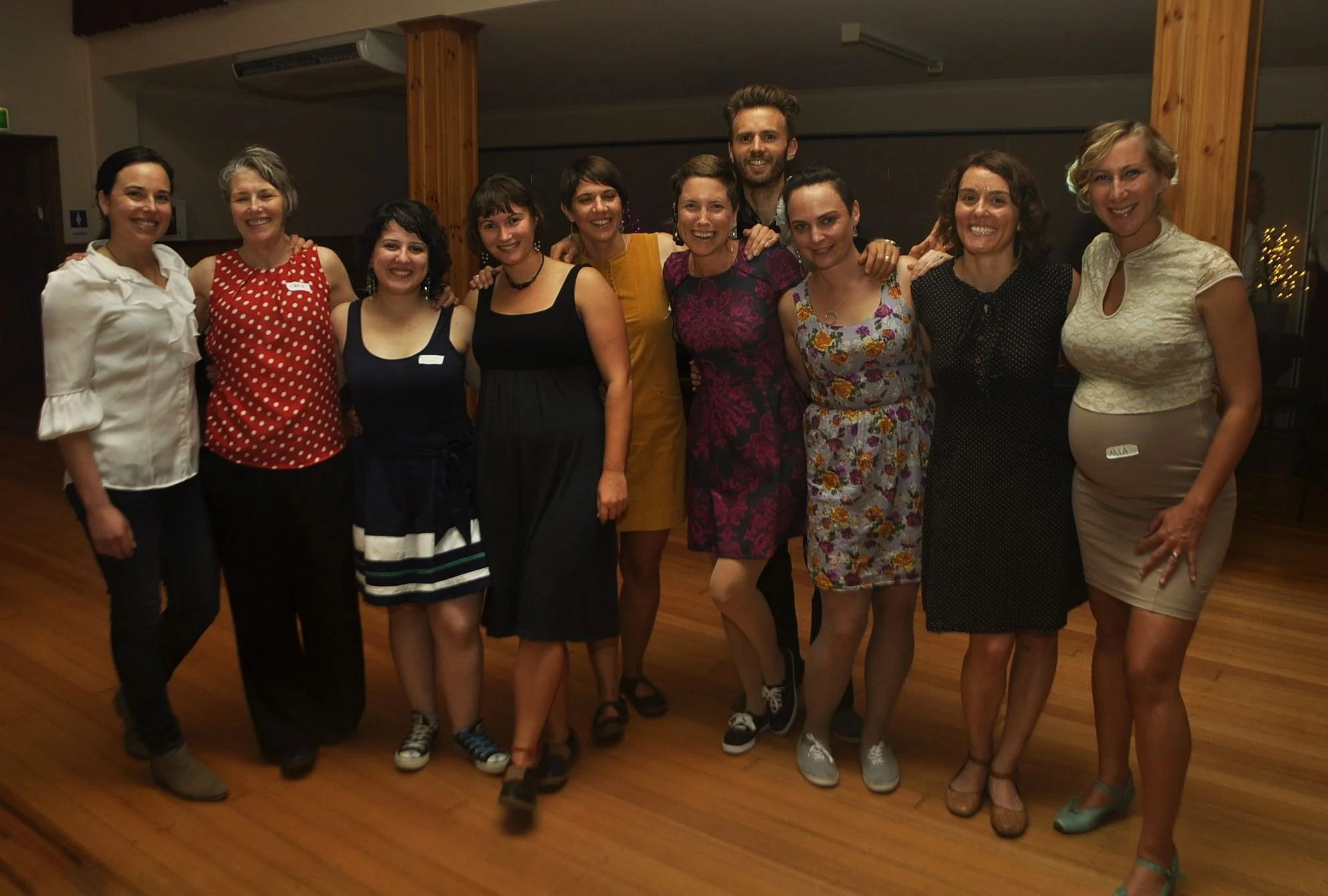 First Students and their teachers* at Surf coast swing (From Left: Kylie, Christine, Eliza, Alice, Skye, LExi*, Michael*, Rochelle, Ondi and Marti (PHOto: Gyula KrafT)