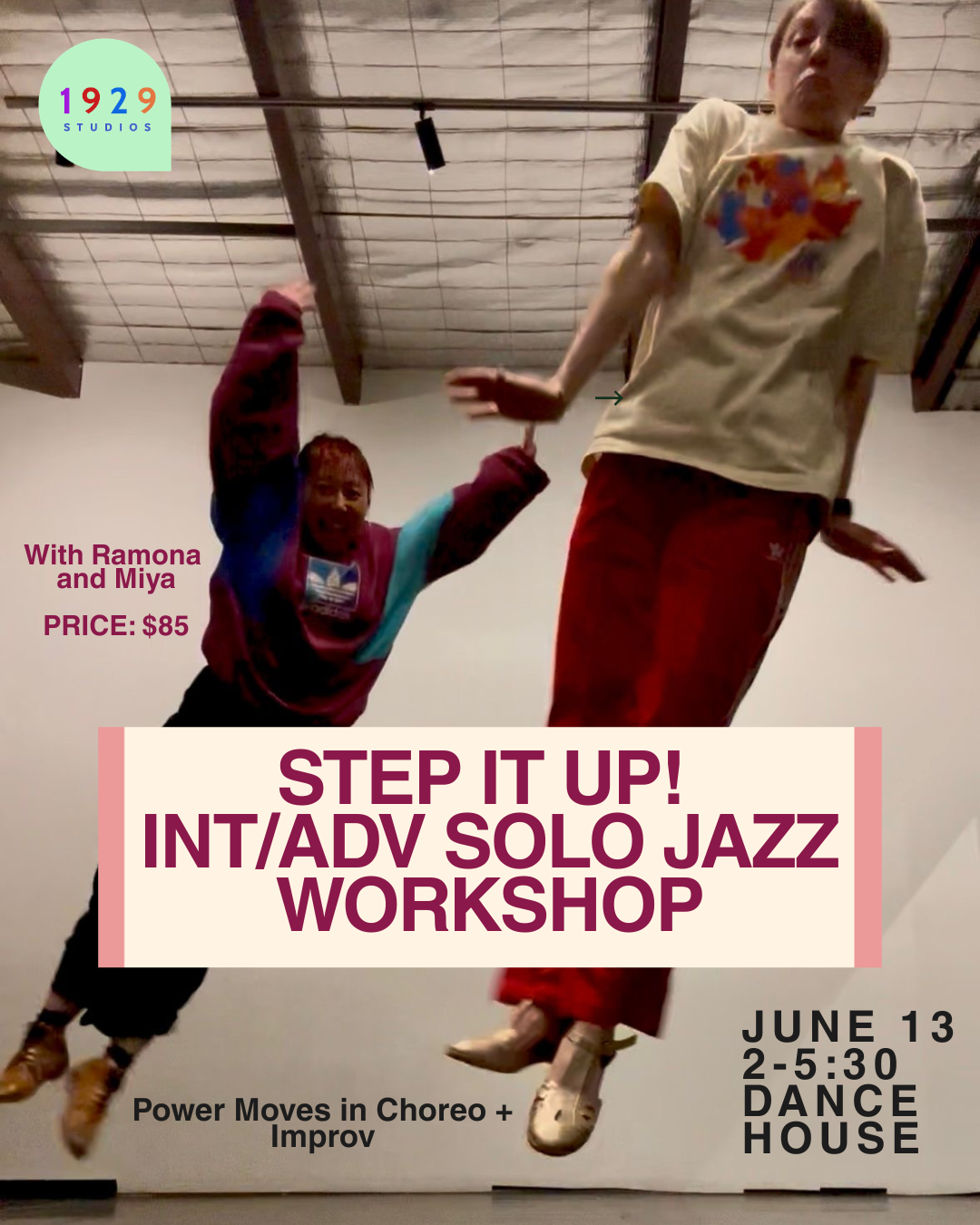Step It Up! Int/Adv Solo Jazz Workshop with Ramona and Miya