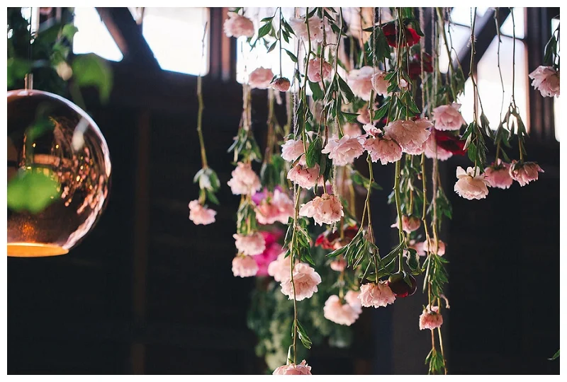 Samantha + Wayne's Wedding Set Up With Flowers