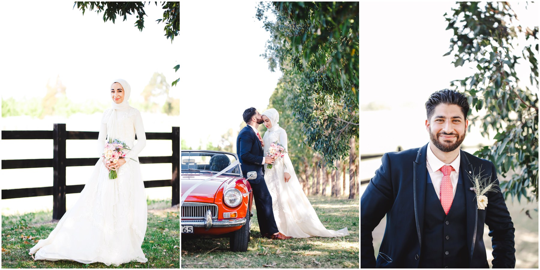 couple portraits with car polo club sydney