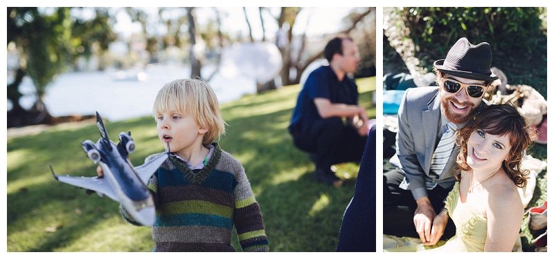 guests at  cremorne reserve waterside wedding