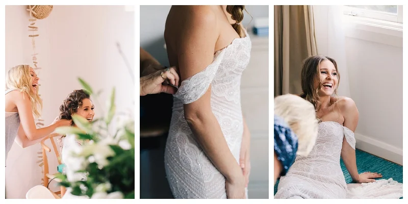 beautiful off shoulder wedding gown